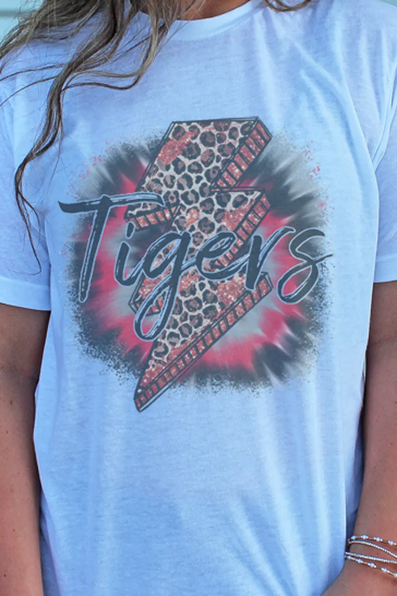 Bolt Tigers Red Unisex Poly-Rich Blend Tee