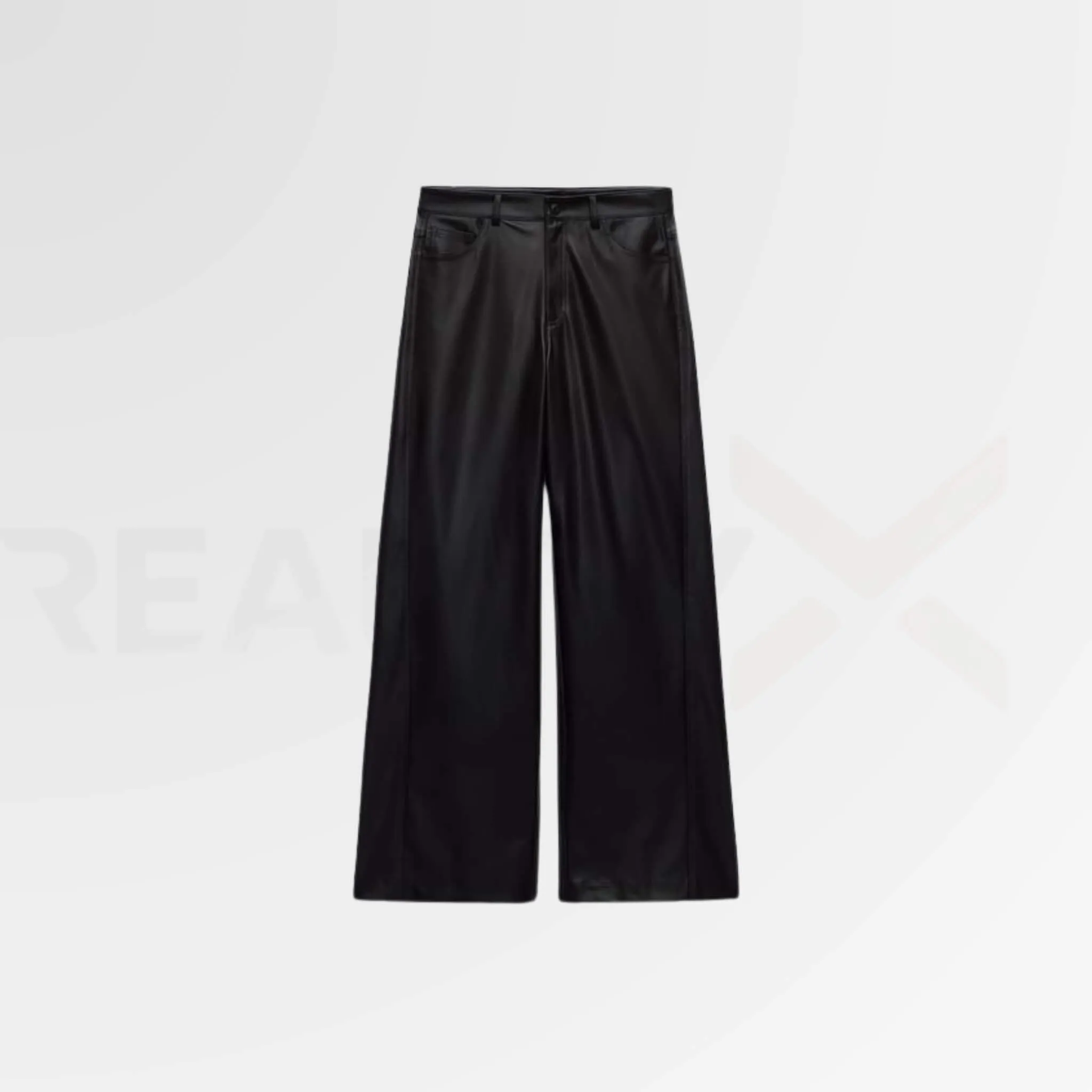 Boxy-Fit Leather Pants