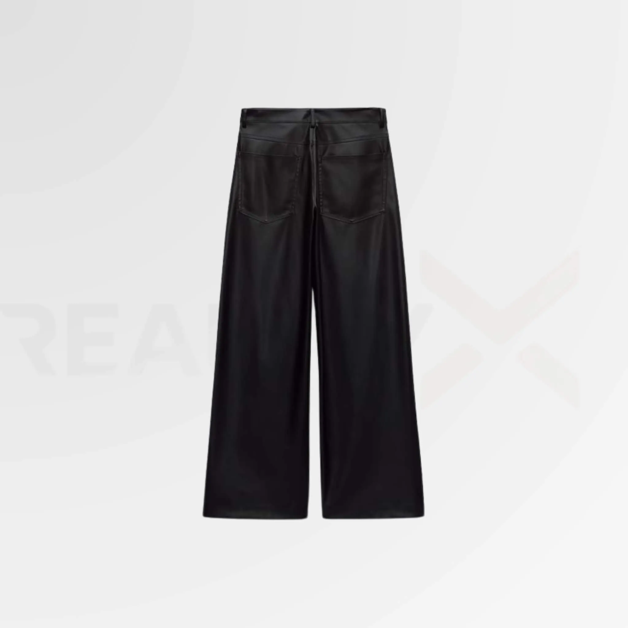 Boxy-Fit Leather Pants