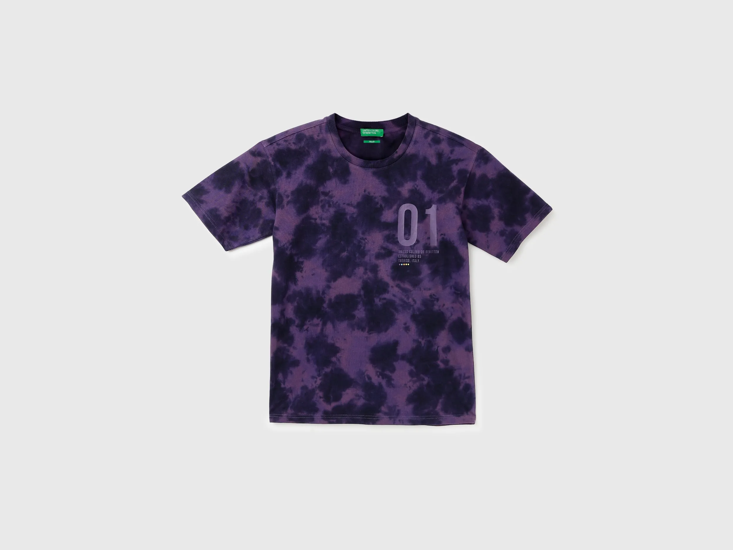 Boxy Fit Round Neck Tie & Dye T-Shirts
