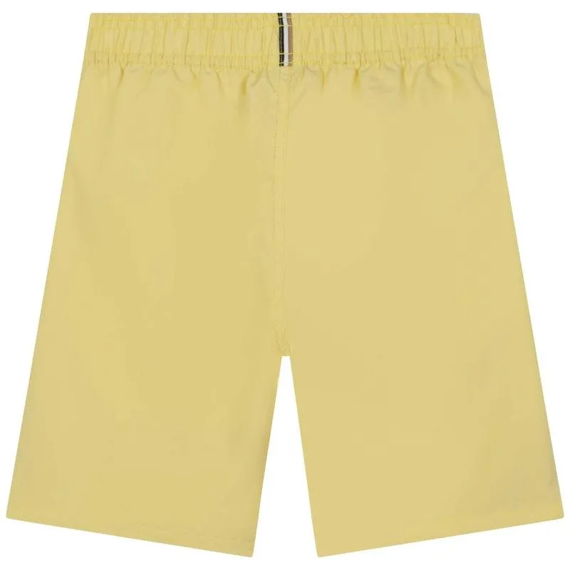 Boys Yellow Logo  Swim Shorts