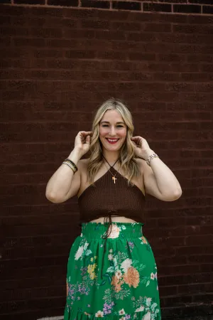 bridget lace up knit bralette