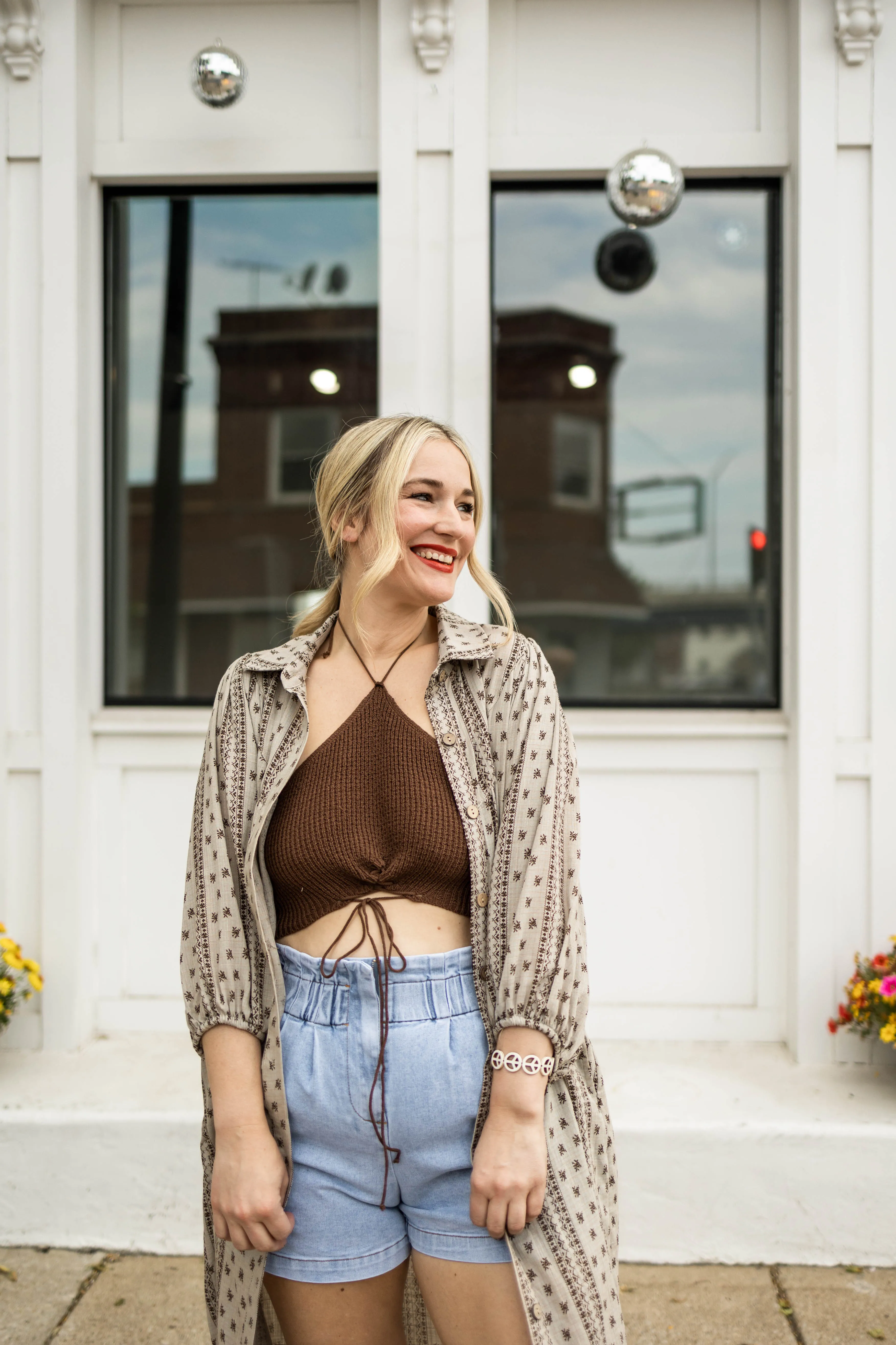 bridget lace up knit bralette