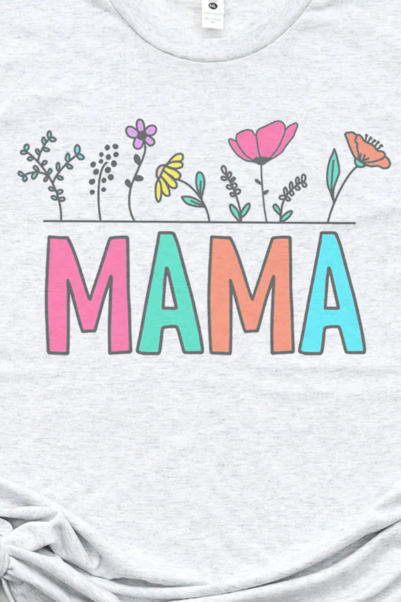 Bright Bloom Mama Tri-Blend Crew Tee