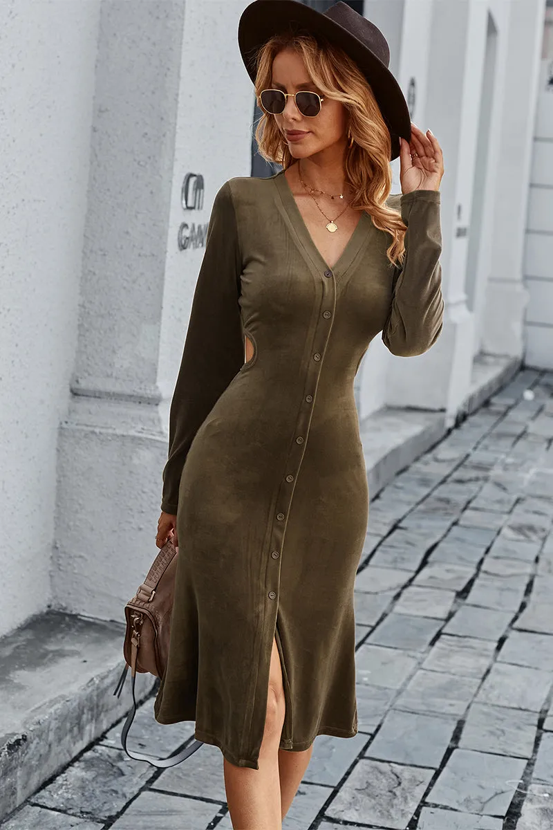 Brigida Midi Dress - Olive