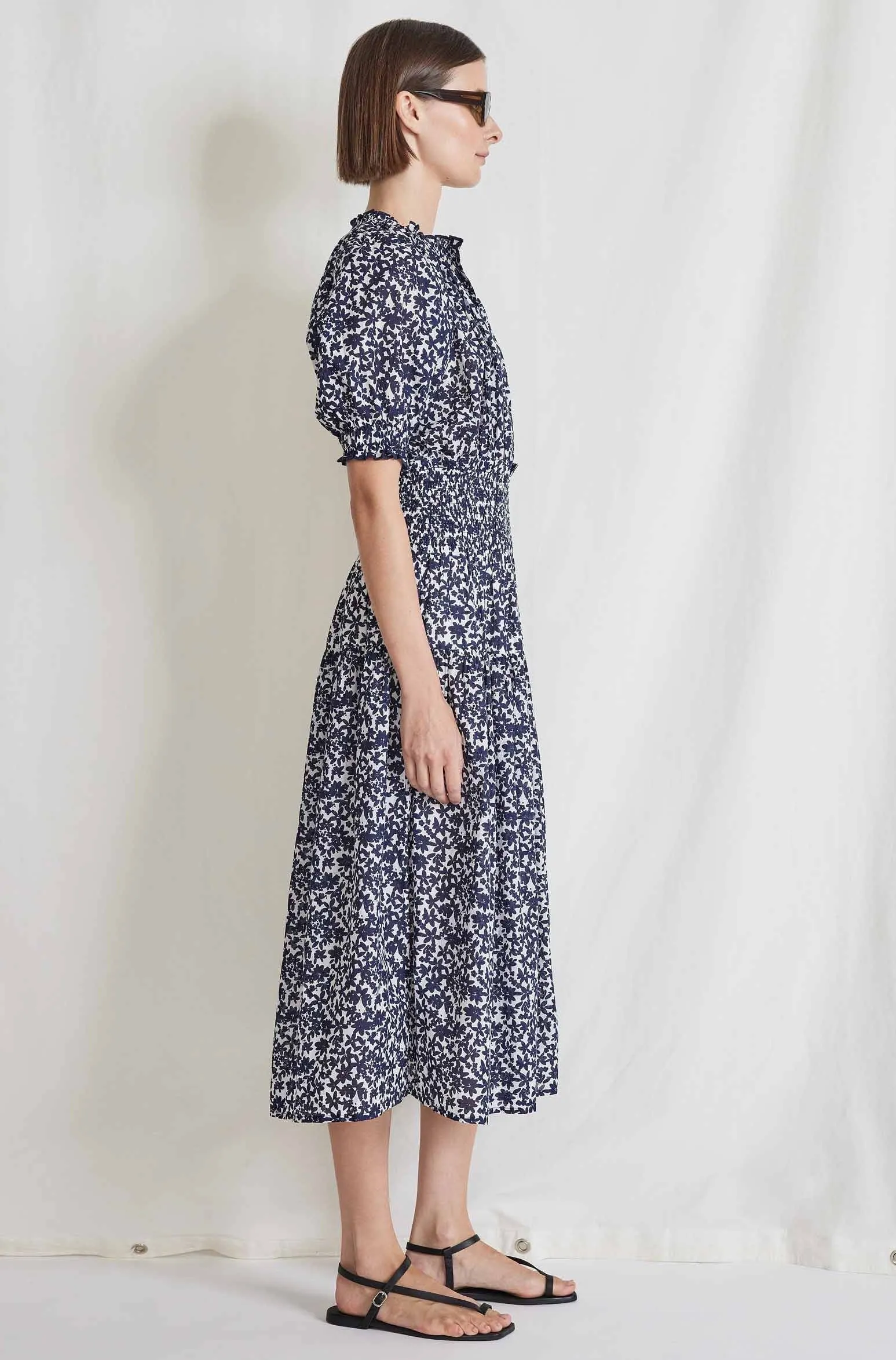 Brijette Dress,  Floral Navy