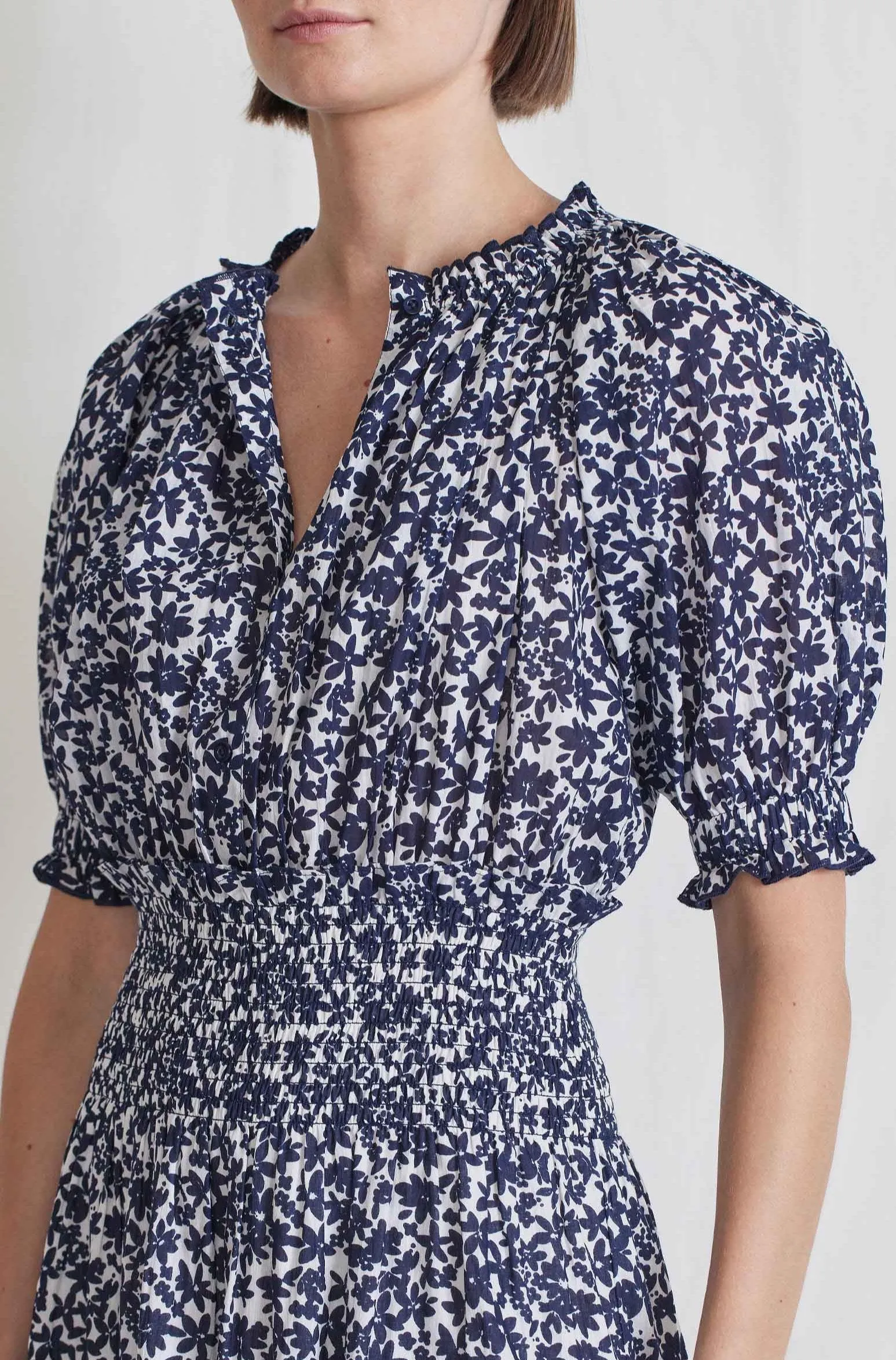 Brijette Dress,  Floral Navy