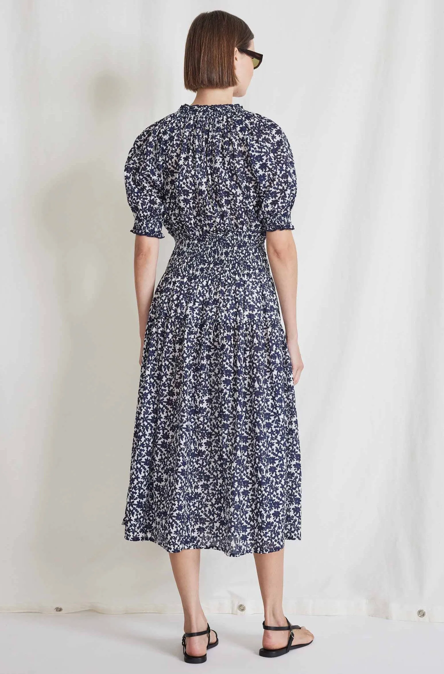 Brijette Dress,  Floral Navy
