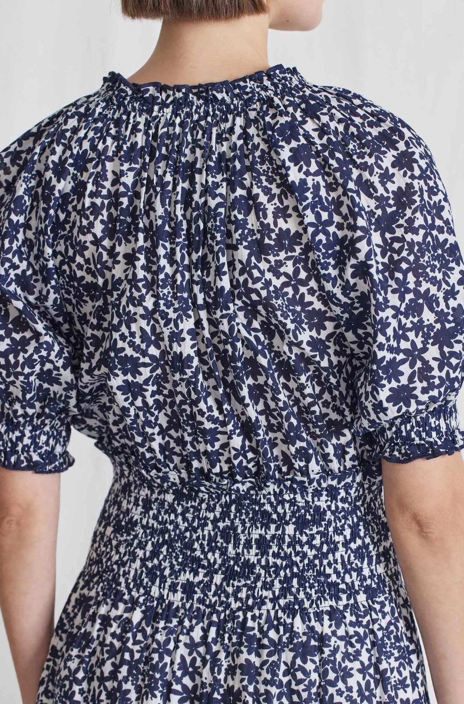 Brijette Dress,  Floral Navy