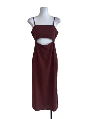 Brown Plain Slip Dress