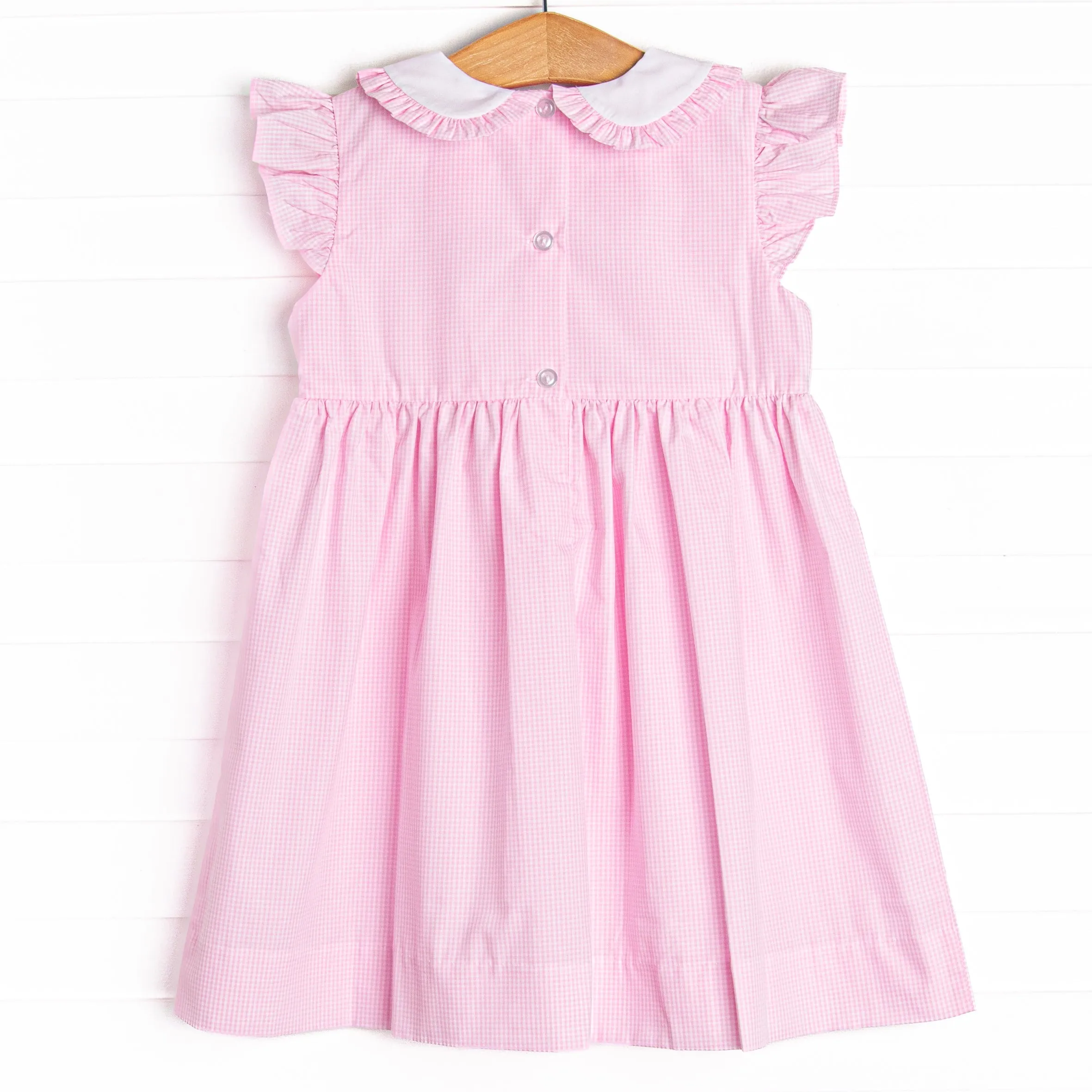 Bunny Tails Smocked Dress, Pink