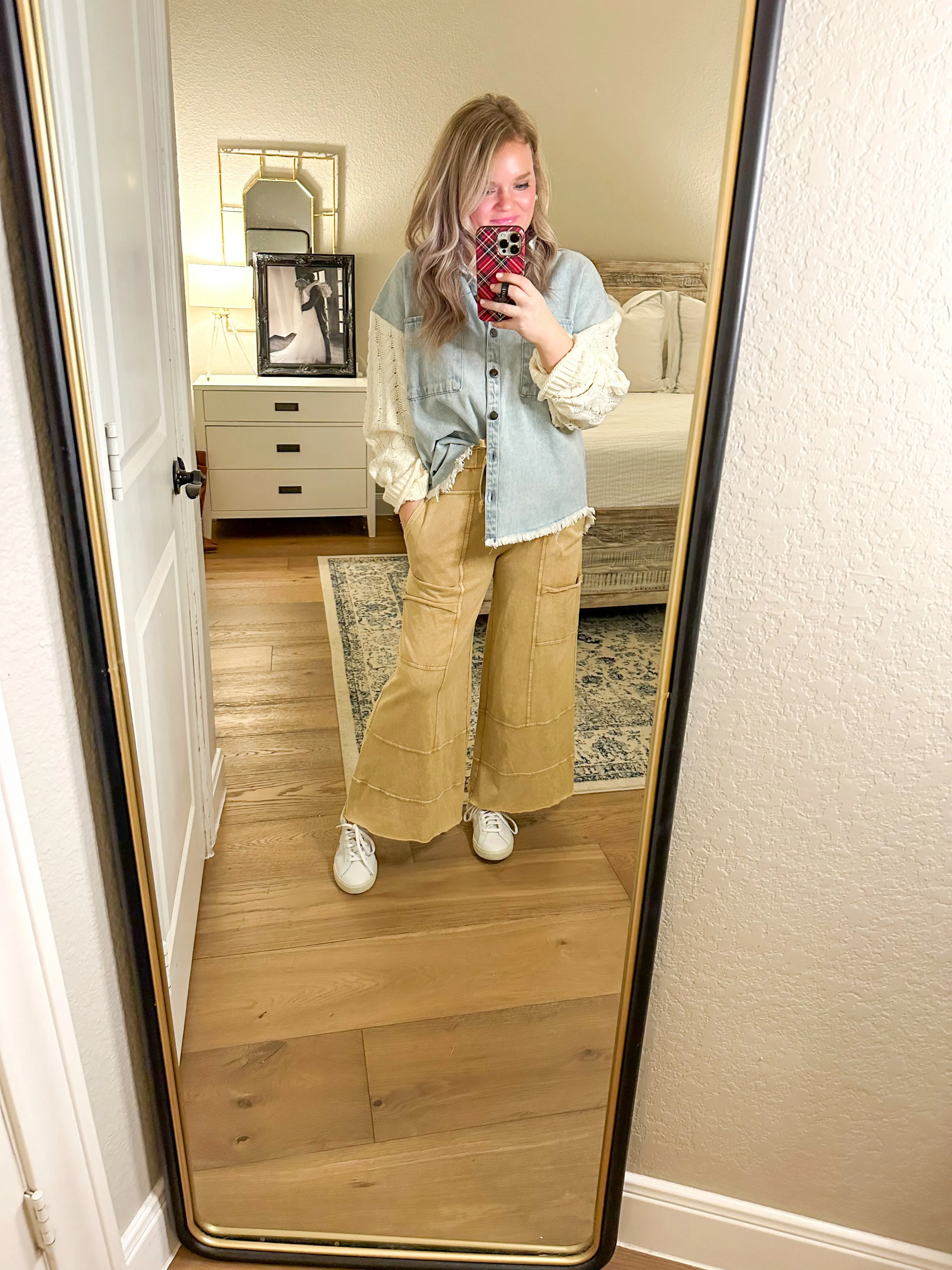 Cable Knit Denim Shacket