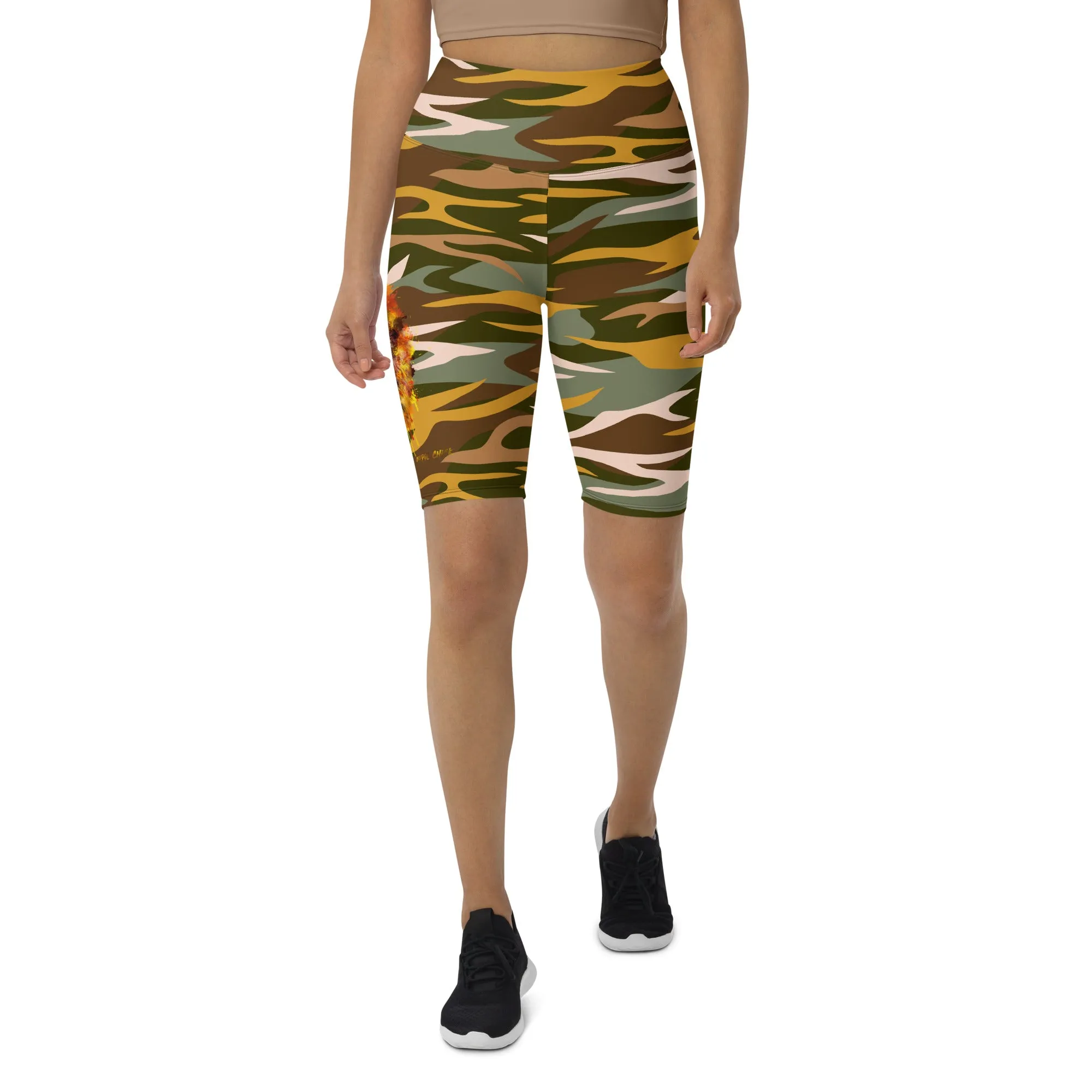 Camo Rays Biker Shorts