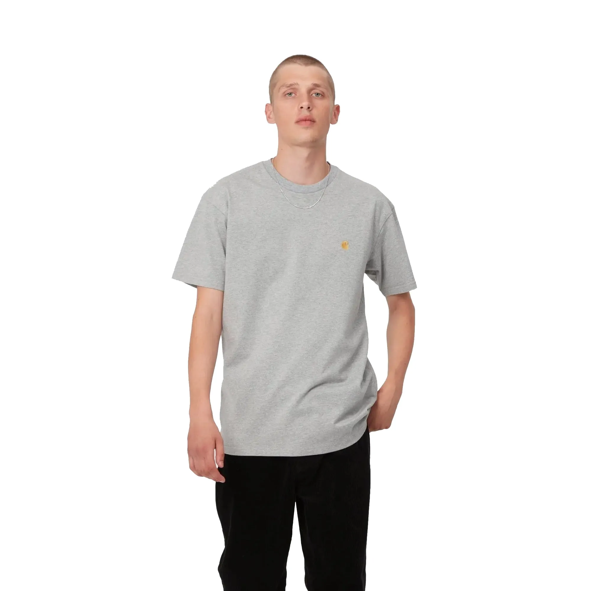 Carhartt WIP Mens S/S Chase Tshirt 'Grey Heather'