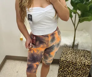 Carly Tie dye biker shorts