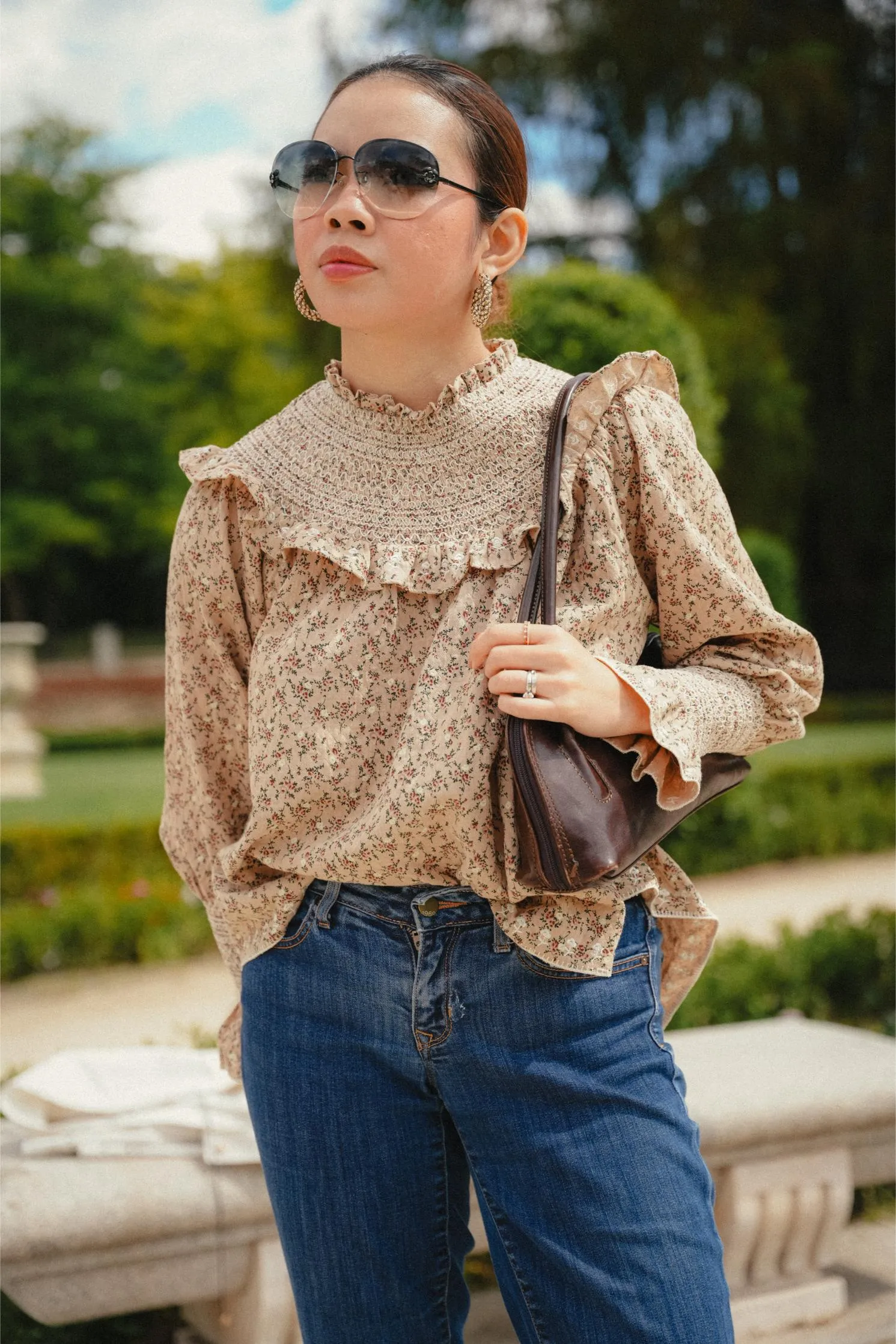 CARO KURUNG IN BEIGE FLORAL