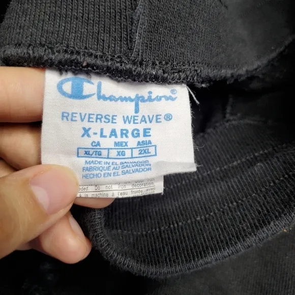 Champion Black High Rise Reverse Weave Ribbed Sweat Shorts