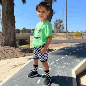 Checkered Drawstring Shorts