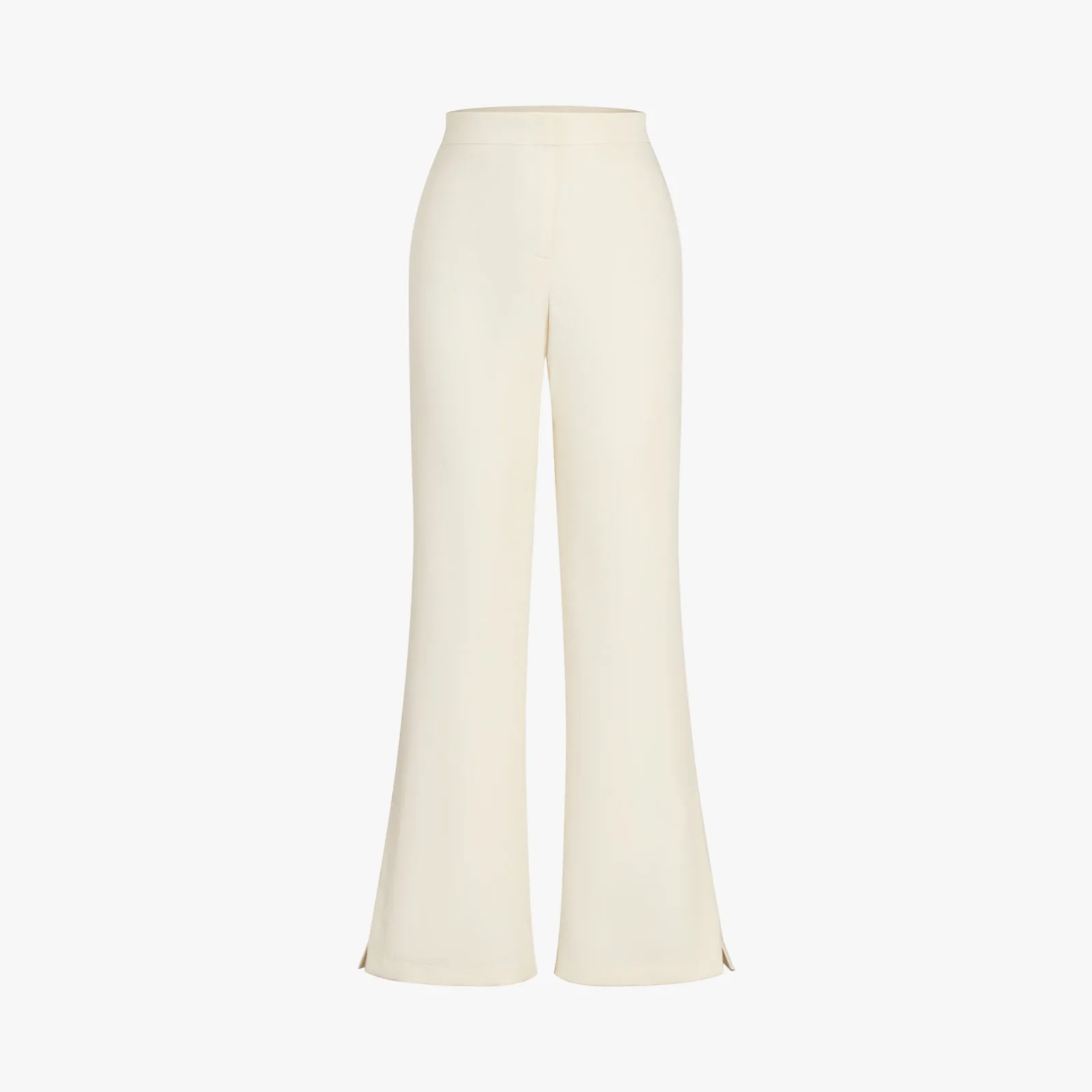 Chic Strapless Suit with Wide-Leg Trousers