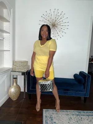 Chill Short Set- Yellow