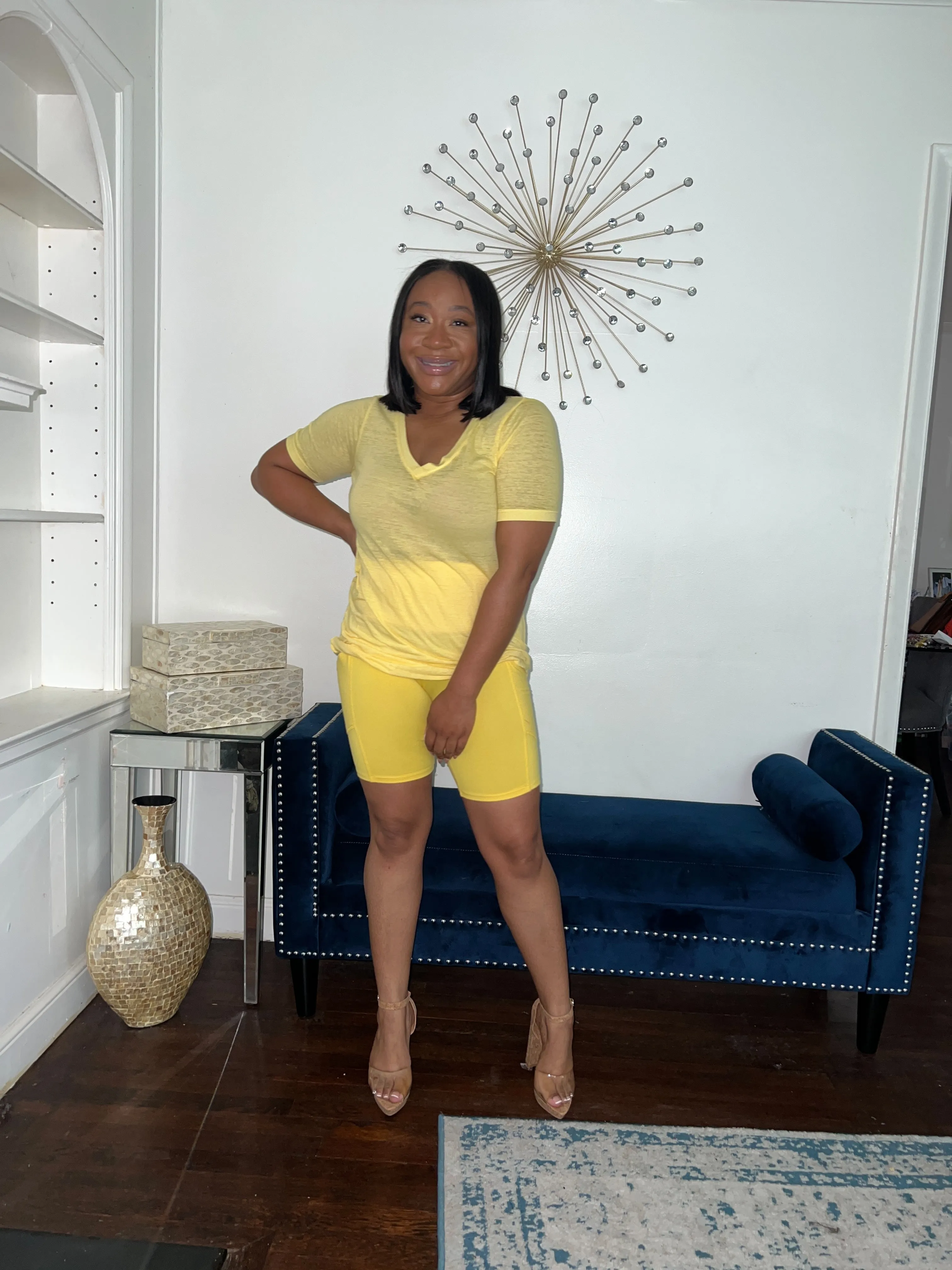 Chill Short Set- Yellow