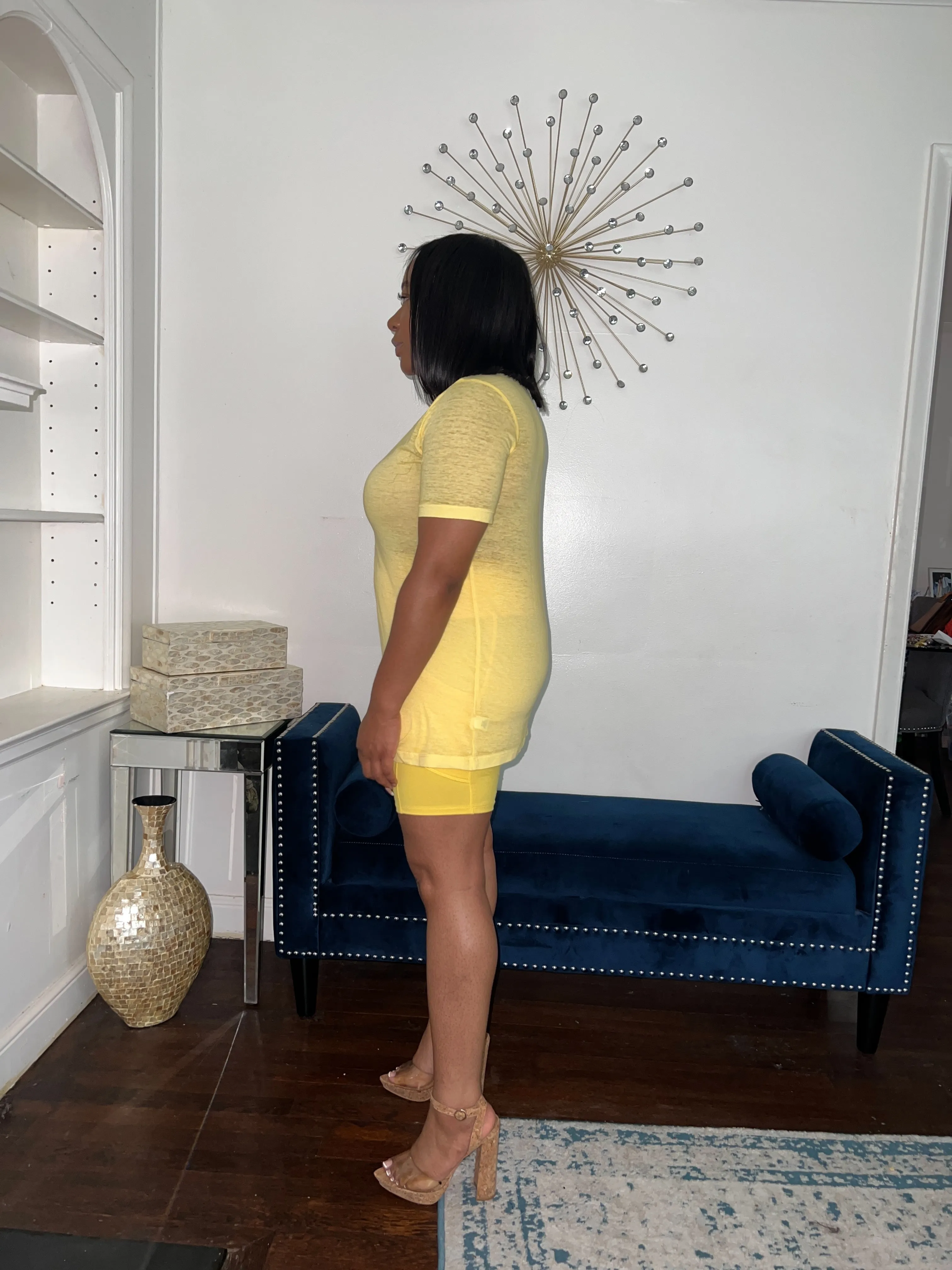 Chill Short Set- Yellow