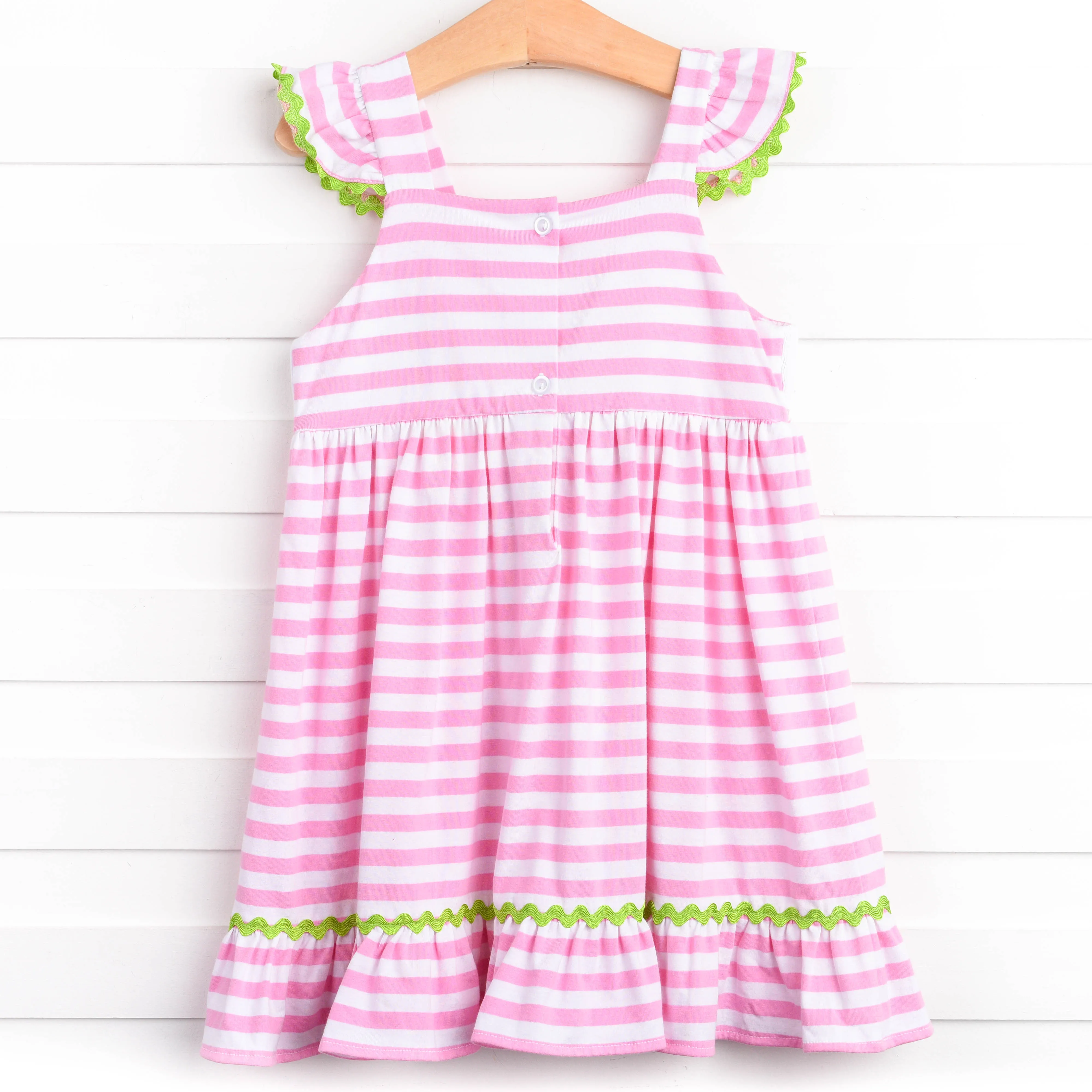 Chomp! Chomp! Smocked Dress, Pink
