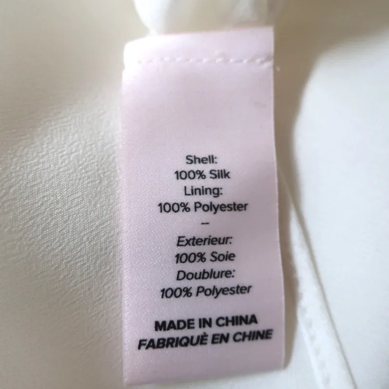 Cinq a Sept Midi Slip Dress Emmalyn White Printed Silk Size 4