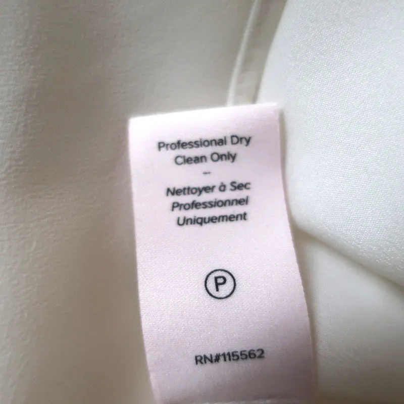 Cinq a Sept Midi Slip Dress Emmalyn White Printed Silk Size 4