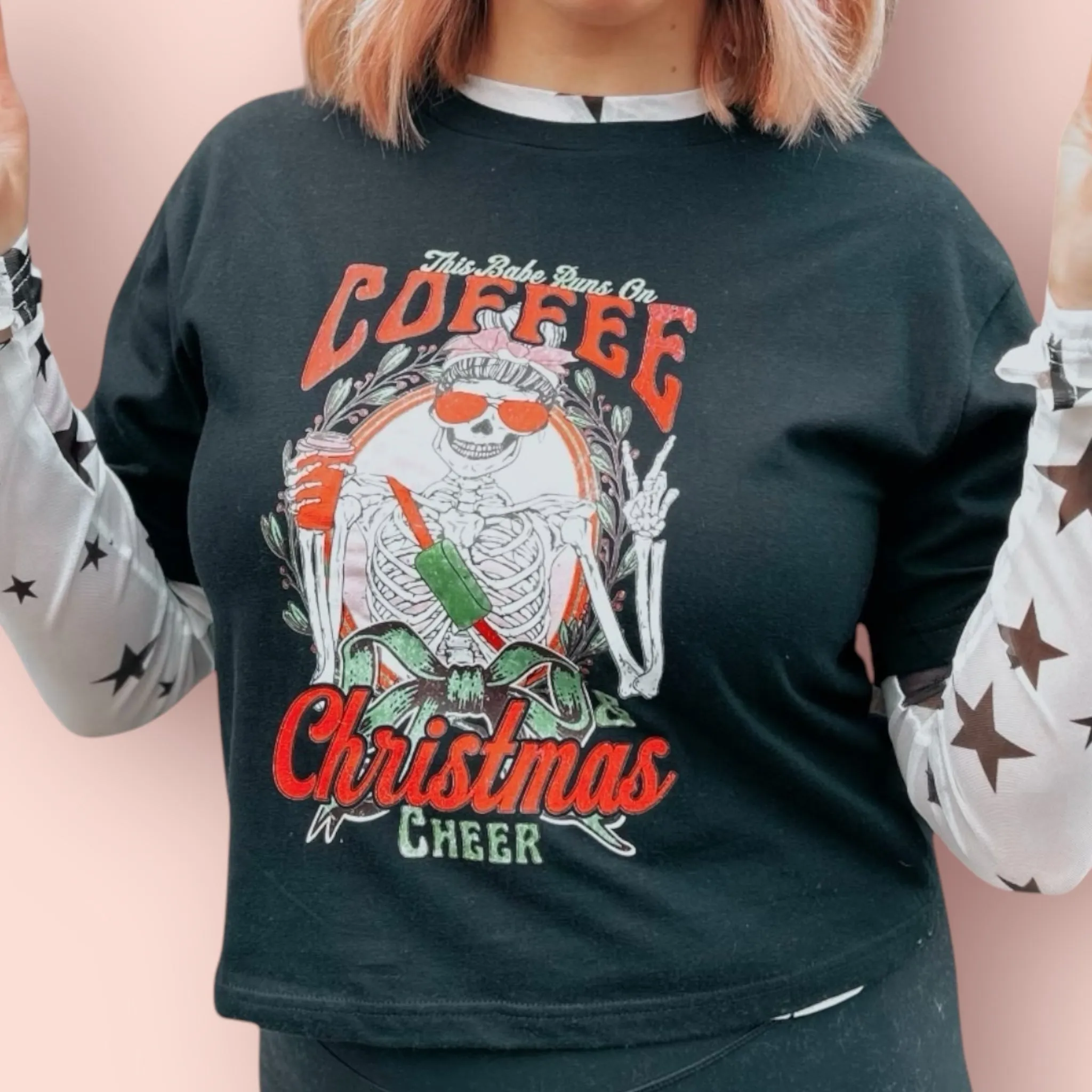 Coffee and Christmas Cheer tee