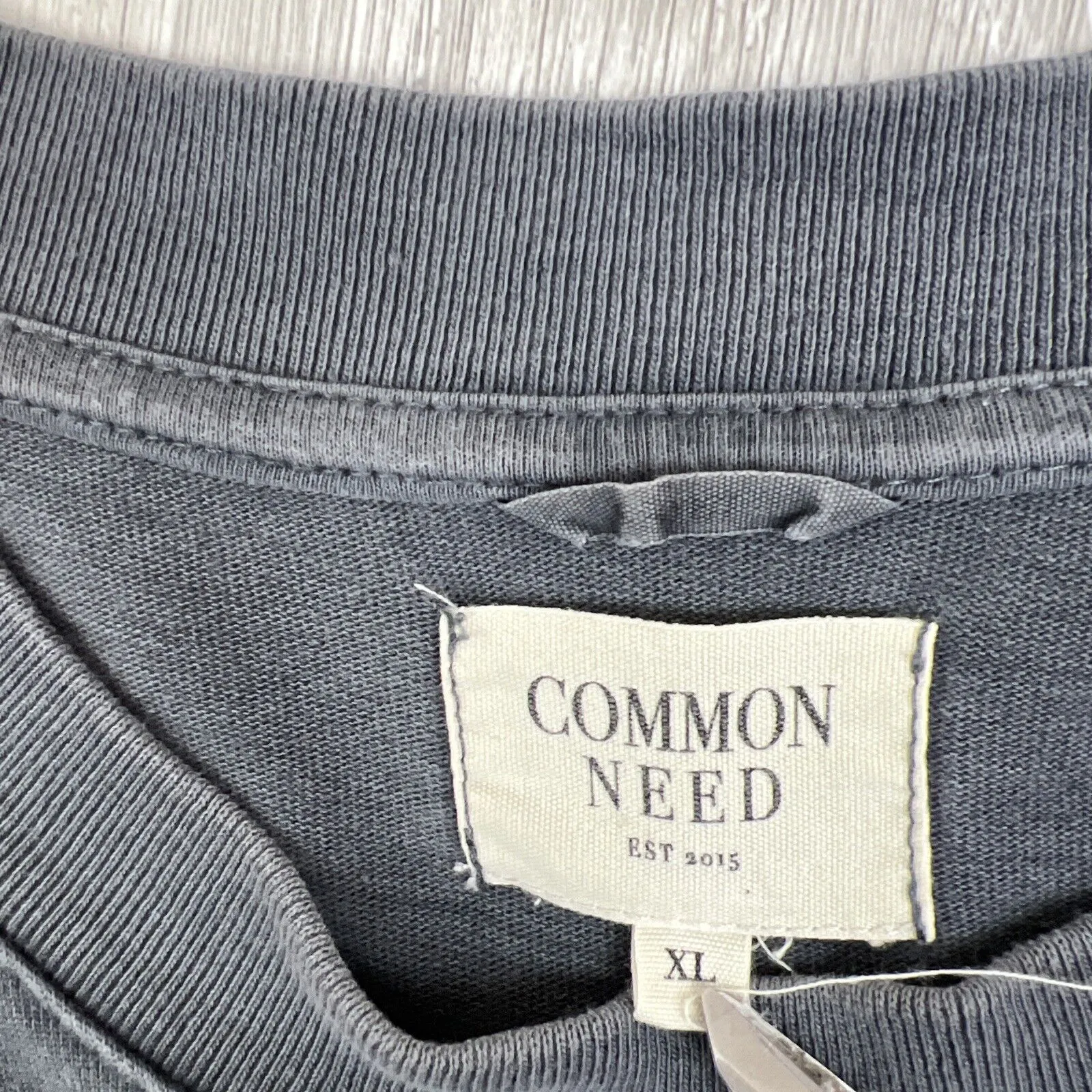 Common Need Mens Boxy Fit Embroidered Logo Men T-Shirt Size XL & 2XL (2 Tees)