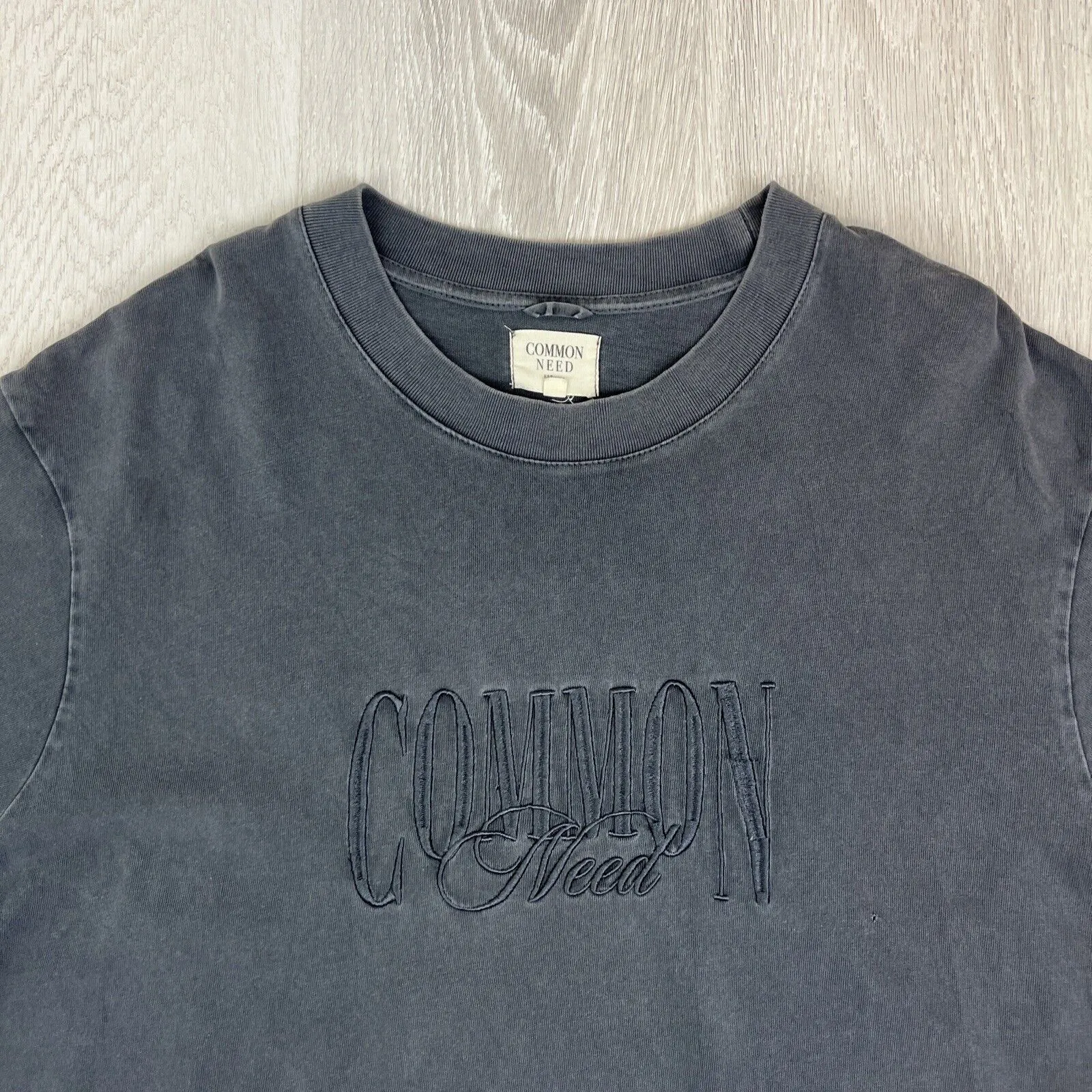 Common Need Mens Boxy Fit Embroidered Logo Men T-Shirt Size XL & 2XL (2 Tees)