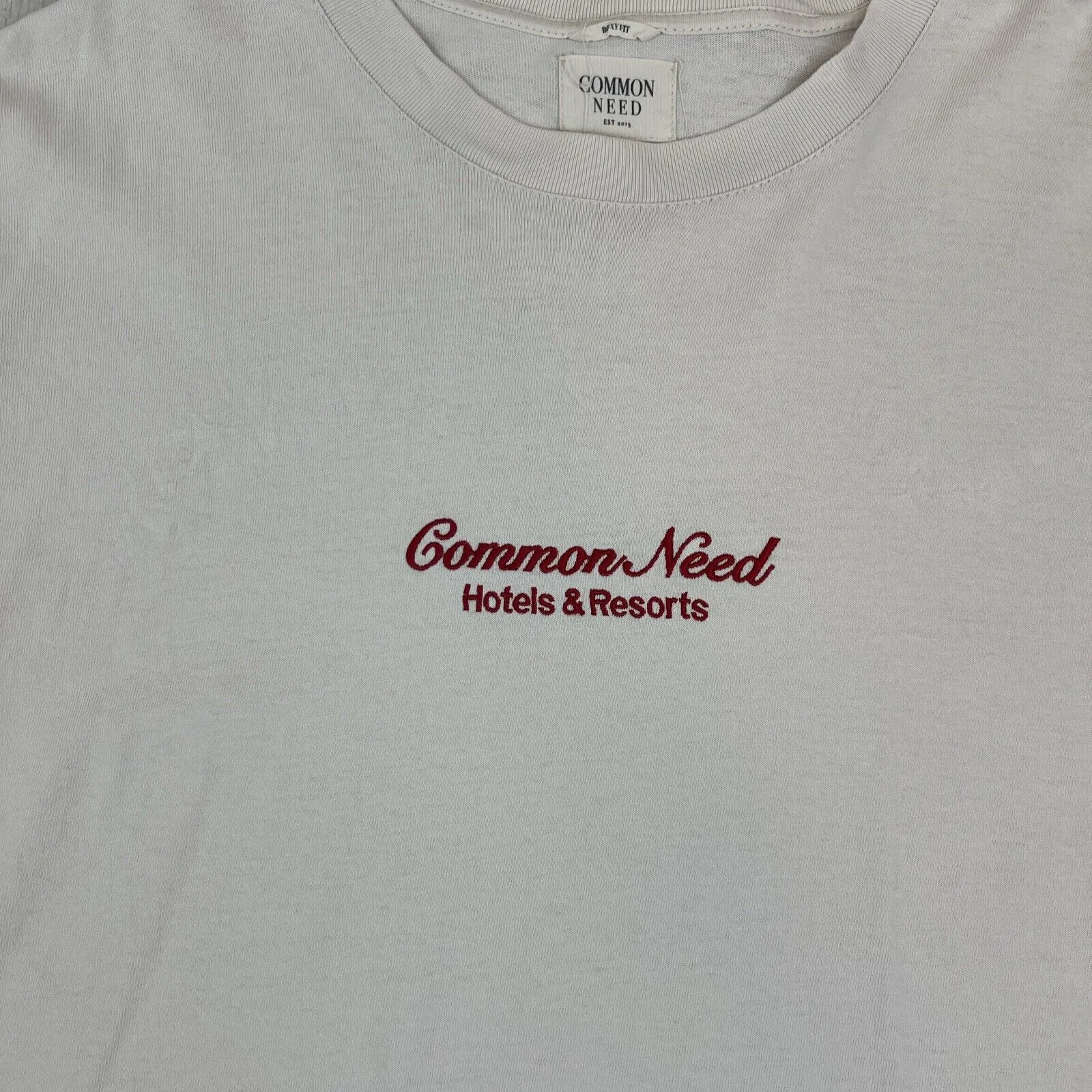 Common Need Mens Boxy Fit Embroidered Logo Men T-Shirt Size XL & 2XL (2 Tees)