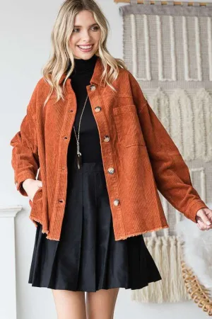 Corduroy Button up Shacket