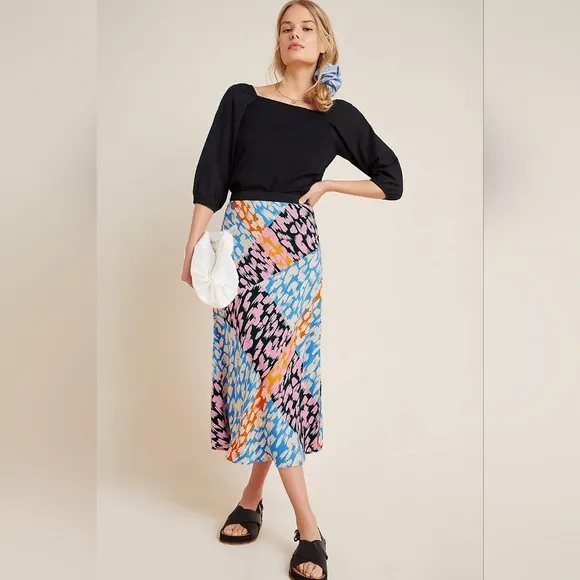 Corey Lynn Calter Bias Midi Slip Skirt SzXL