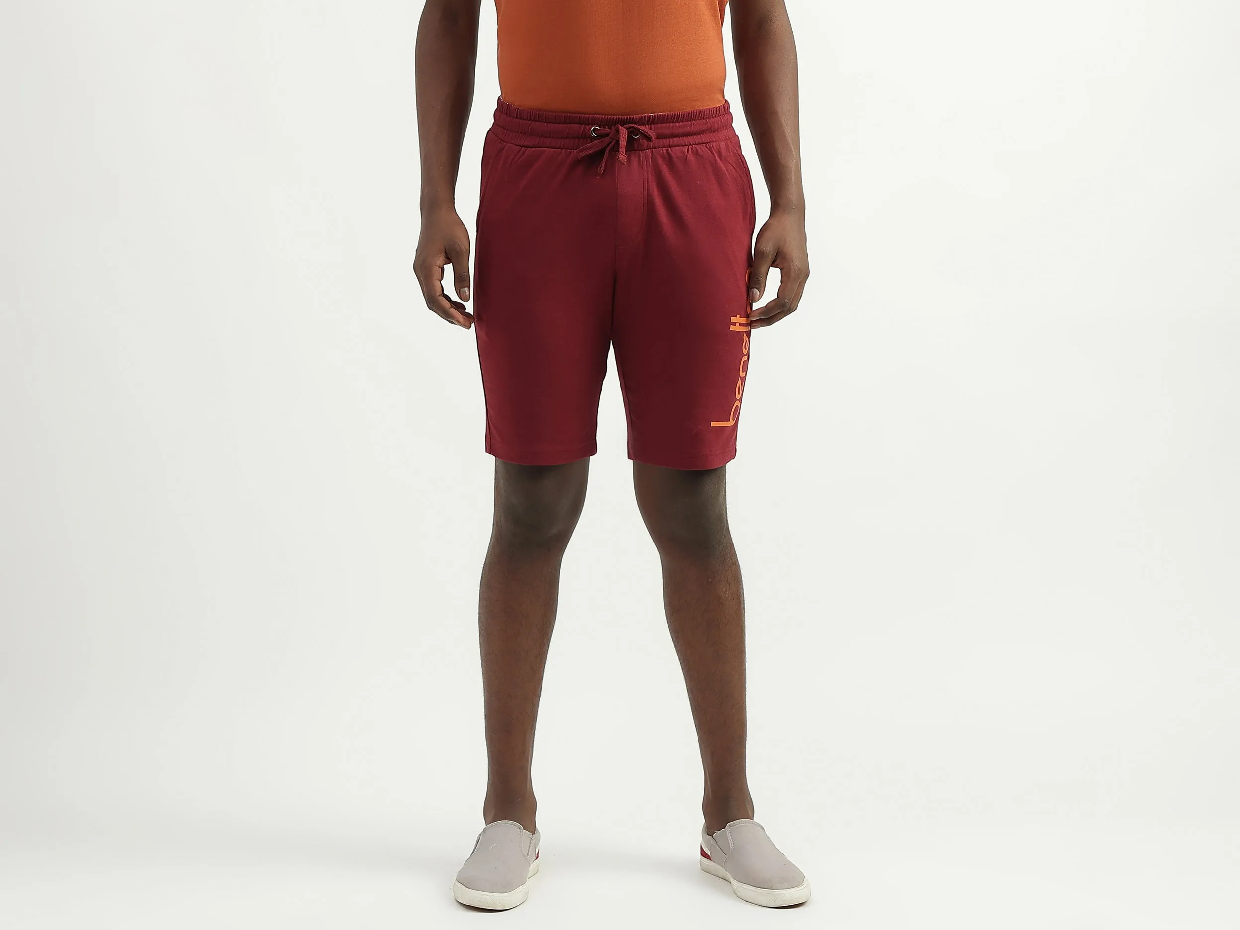 Cotton Printed Slim Fit Mens Shorts