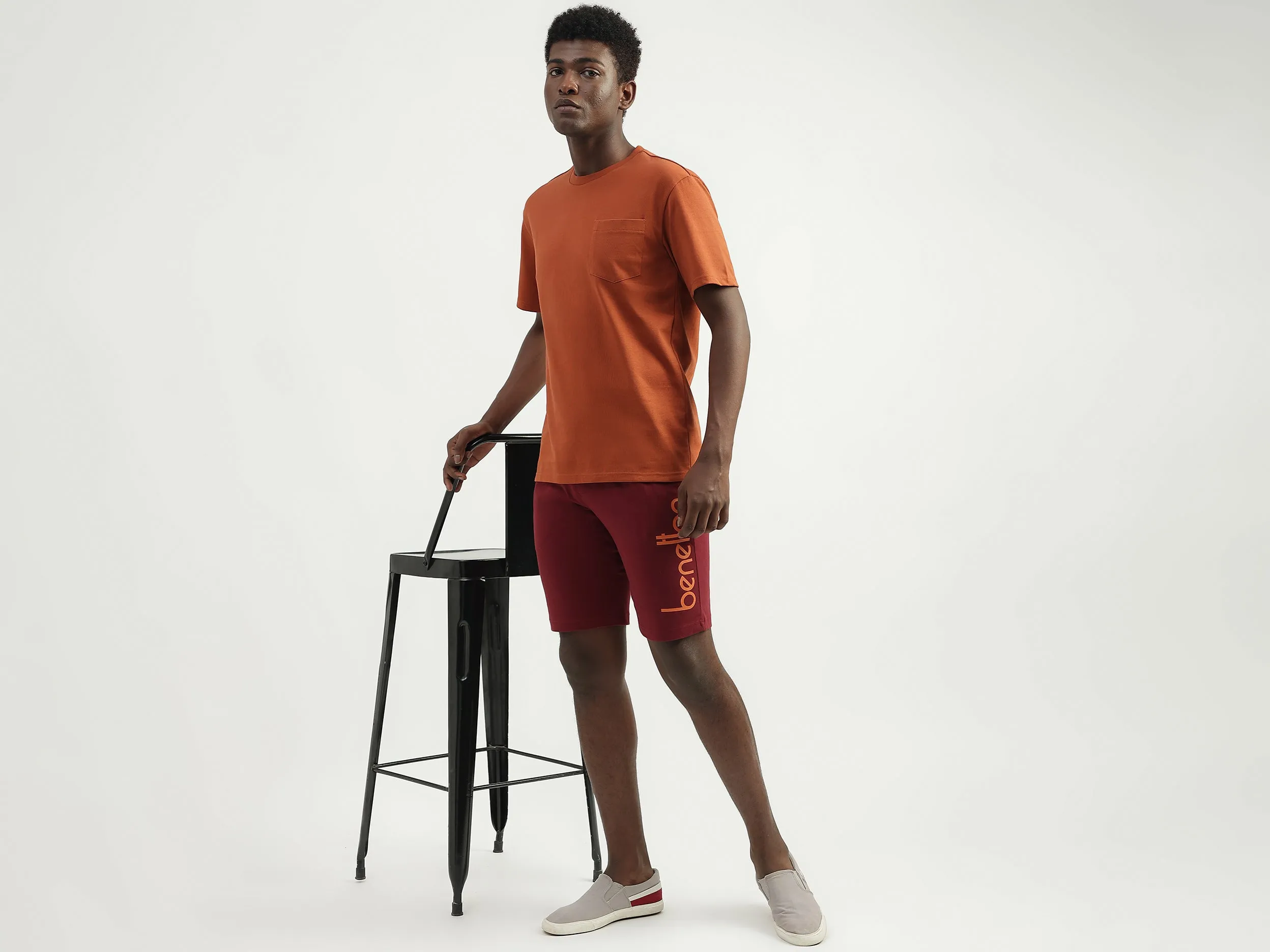 Cotton Printed Slim Fit Mens Shorts