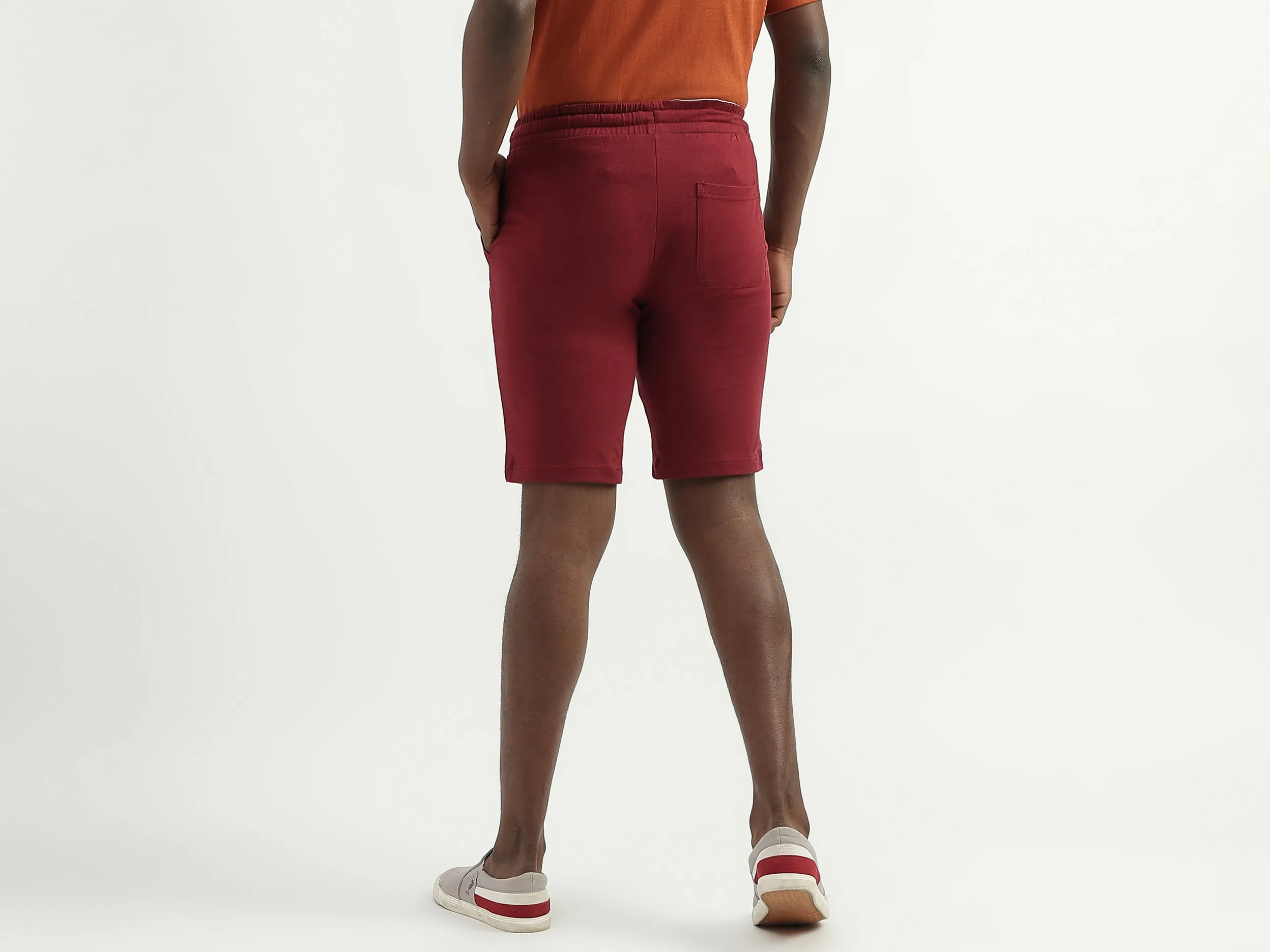 Cotton Printed Slim Fit Mens Shorts