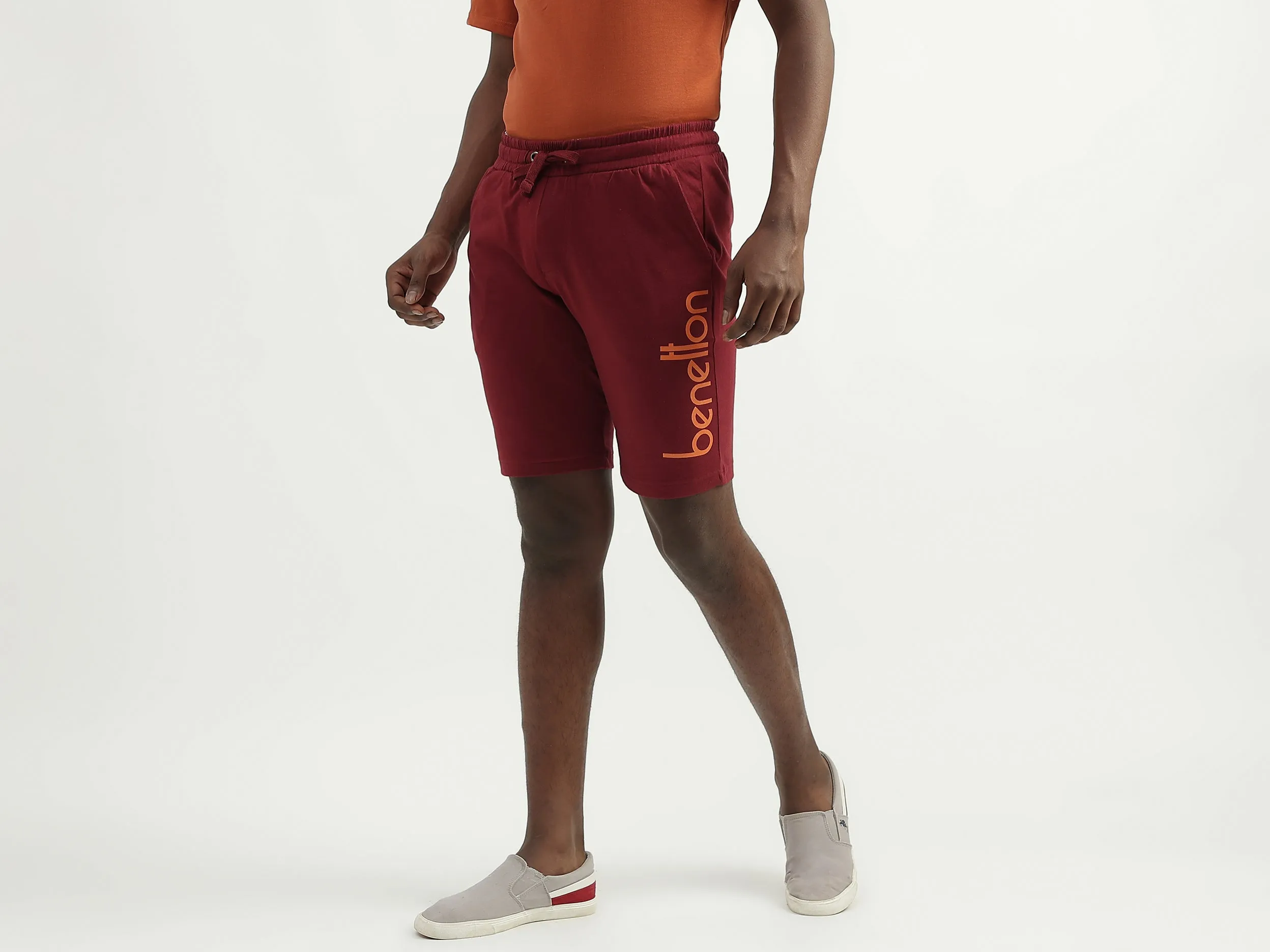 Cotton Printed Slim Fit Mens Shorts