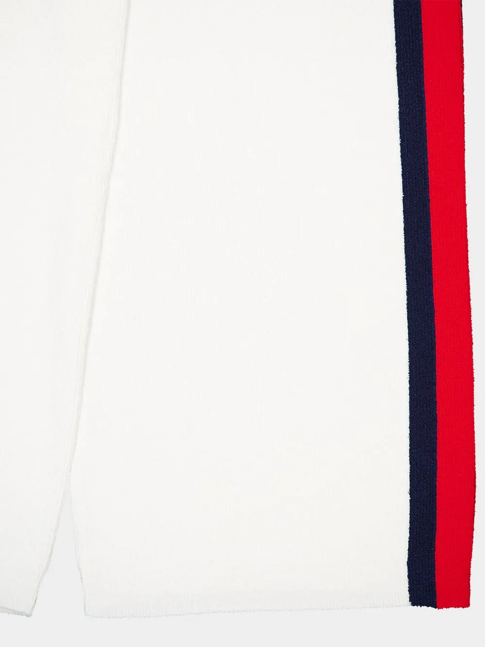 Cotton Wide-Leg Pants with Contrast Stripes