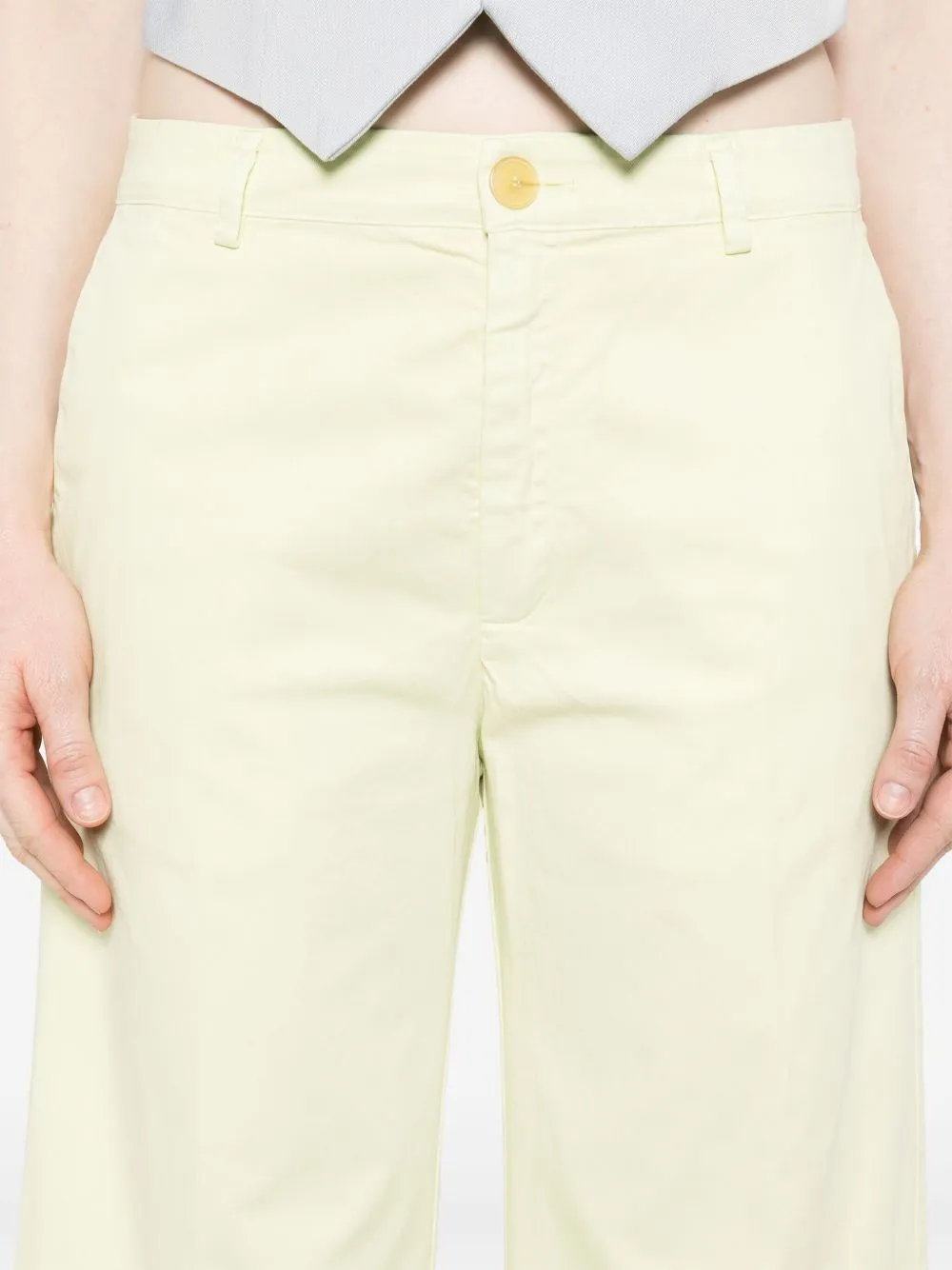 Cotton wide-leg trousers