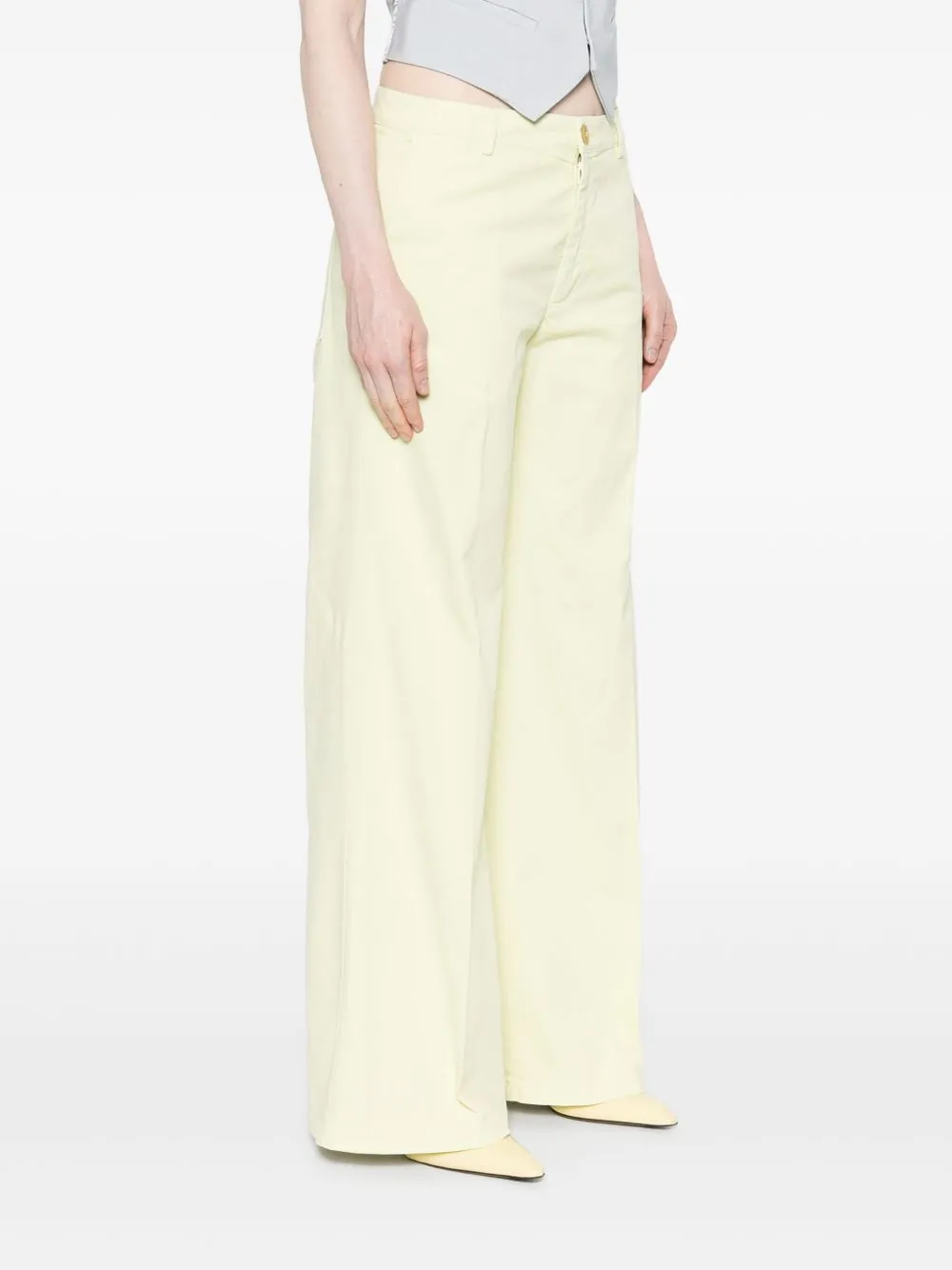 Cotton wide-leg trousers