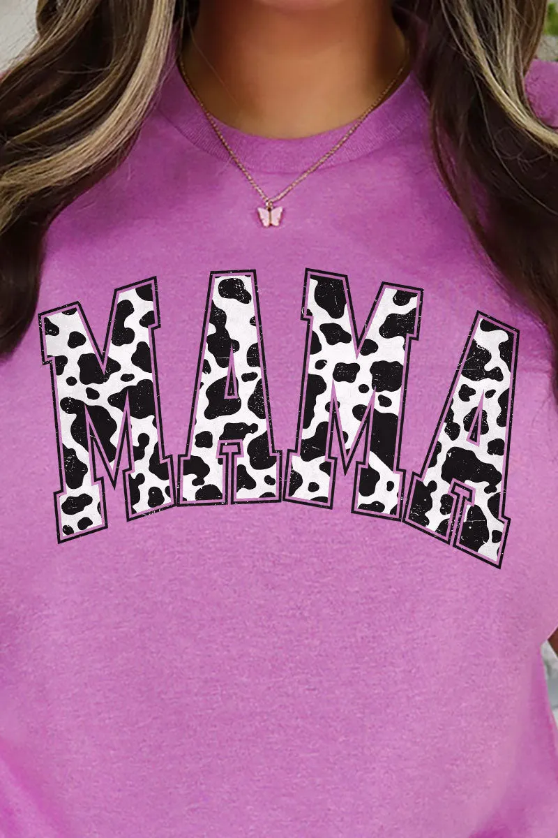 Cow Print Arched Mama Softstyle Adult T-Shirt