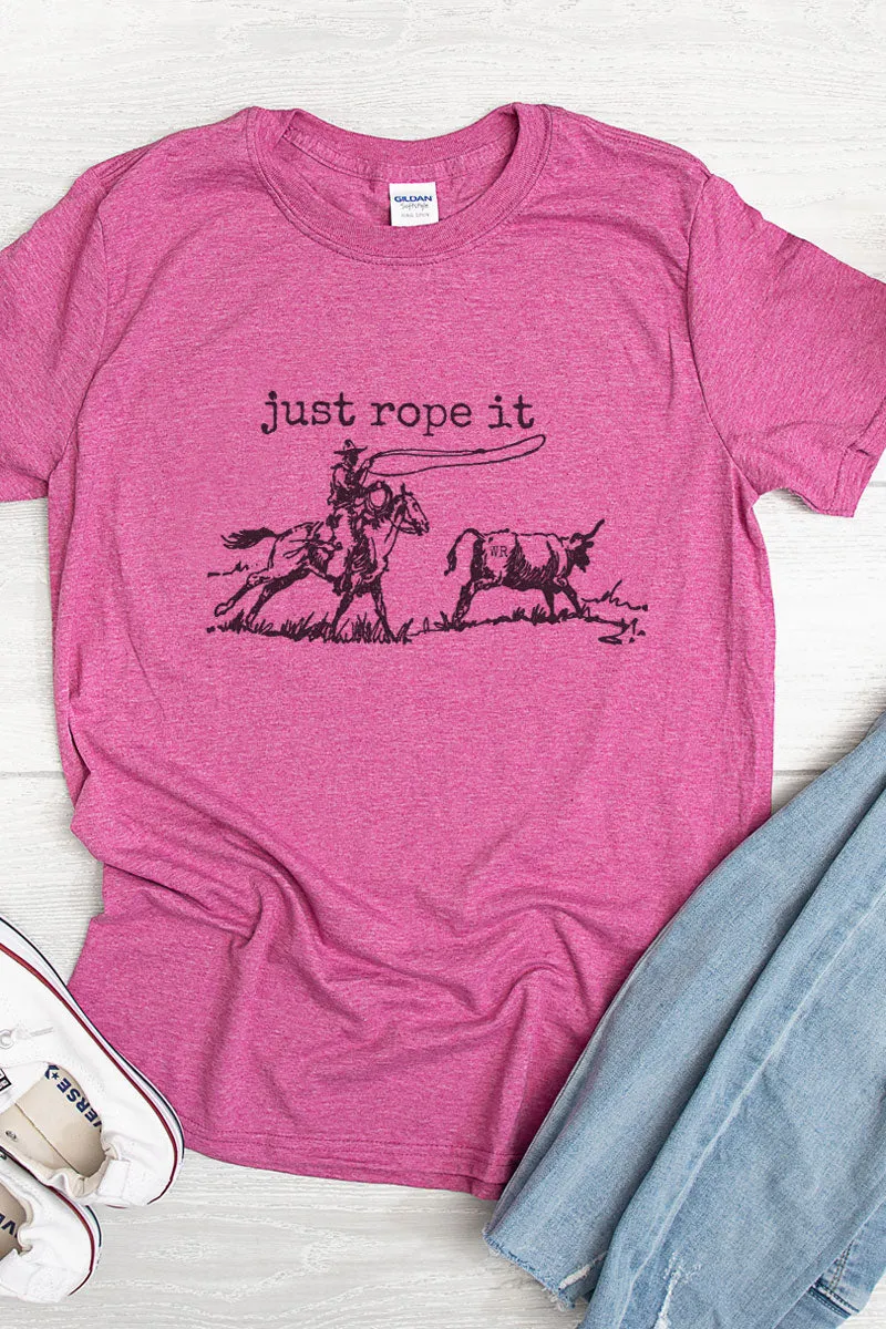 Cowboy Just Rope It Softstyle Adult T-Shirt