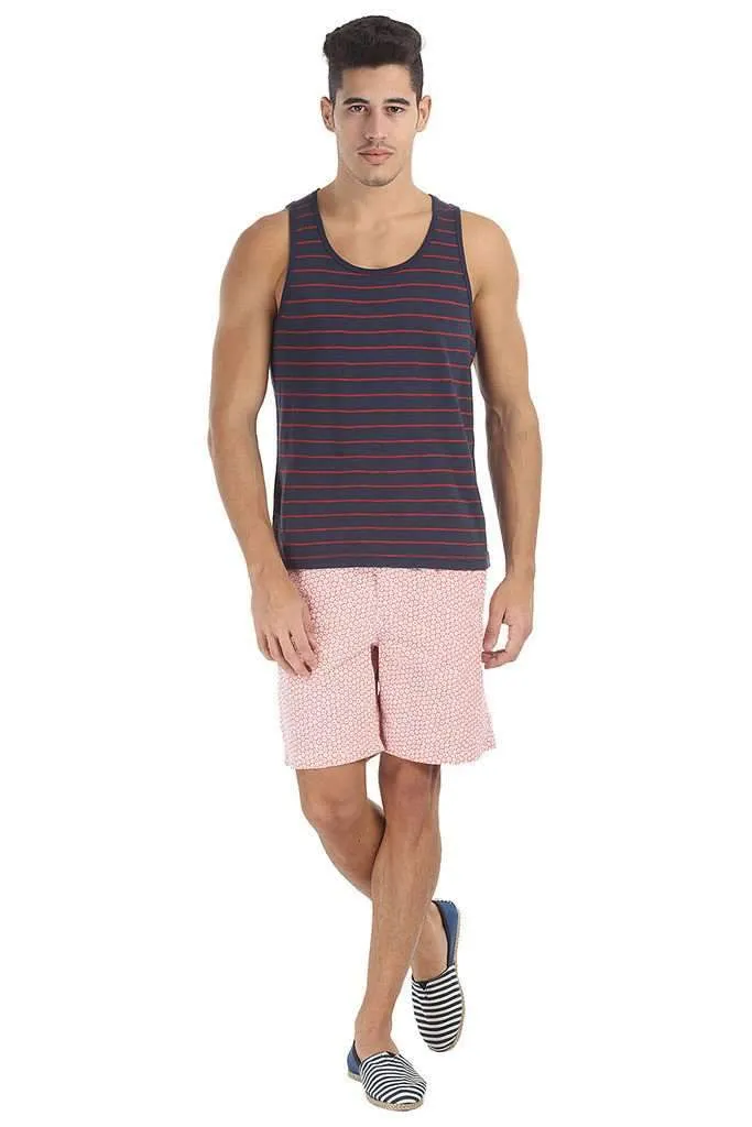 Crew Neck Yarn Dyed Jacquard Tank