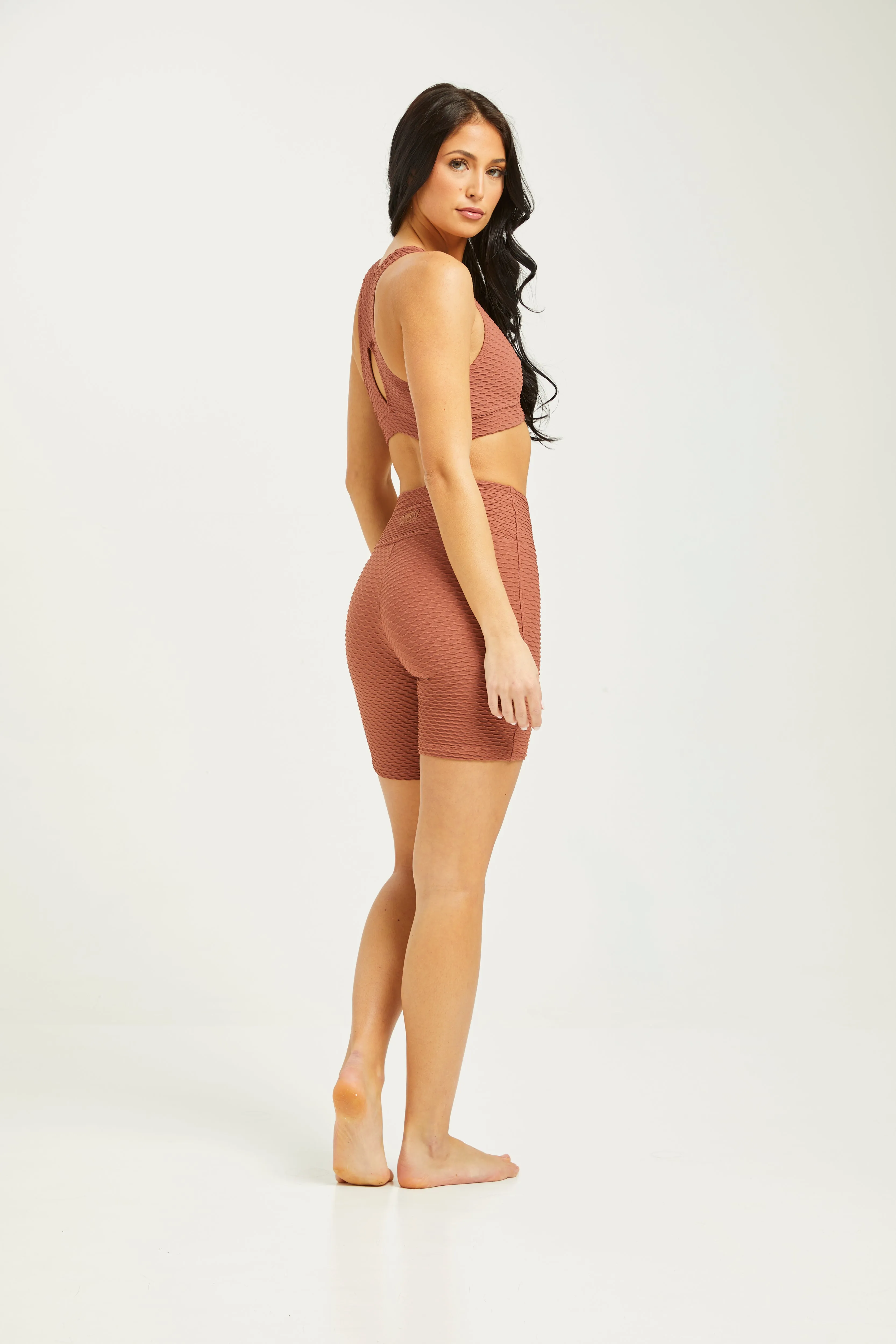 Croco Skin Shorts Cinnamon (FINAL SALE)