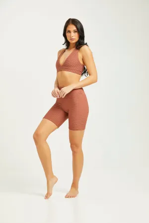Croco Skin Shorts Cinnamon (FINAL SALE)