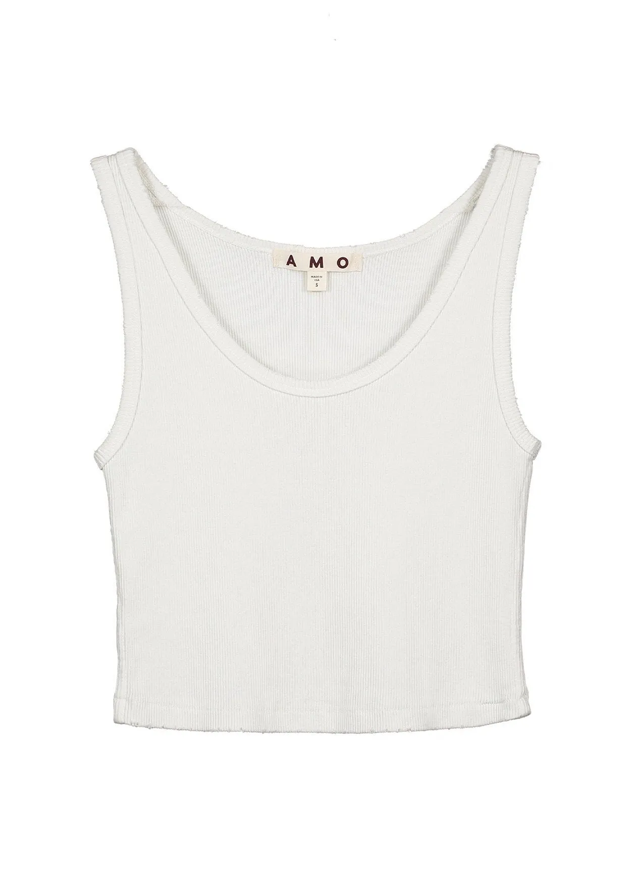 Crop Rib Tank (Vintage White)