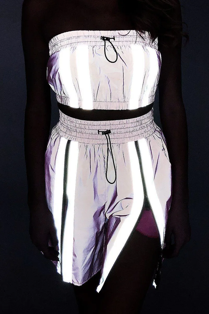 Cropped Mini Tube Top/ and  Thigh Length Shorts Set