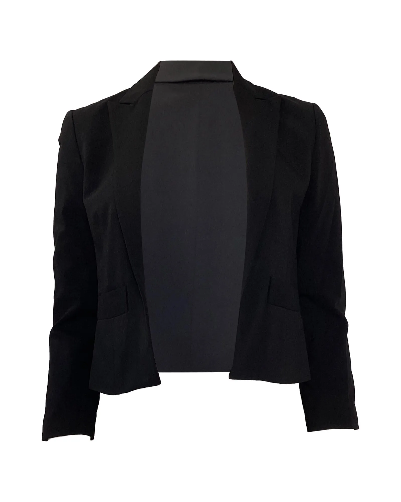 Cropped Notch Collar Blazer